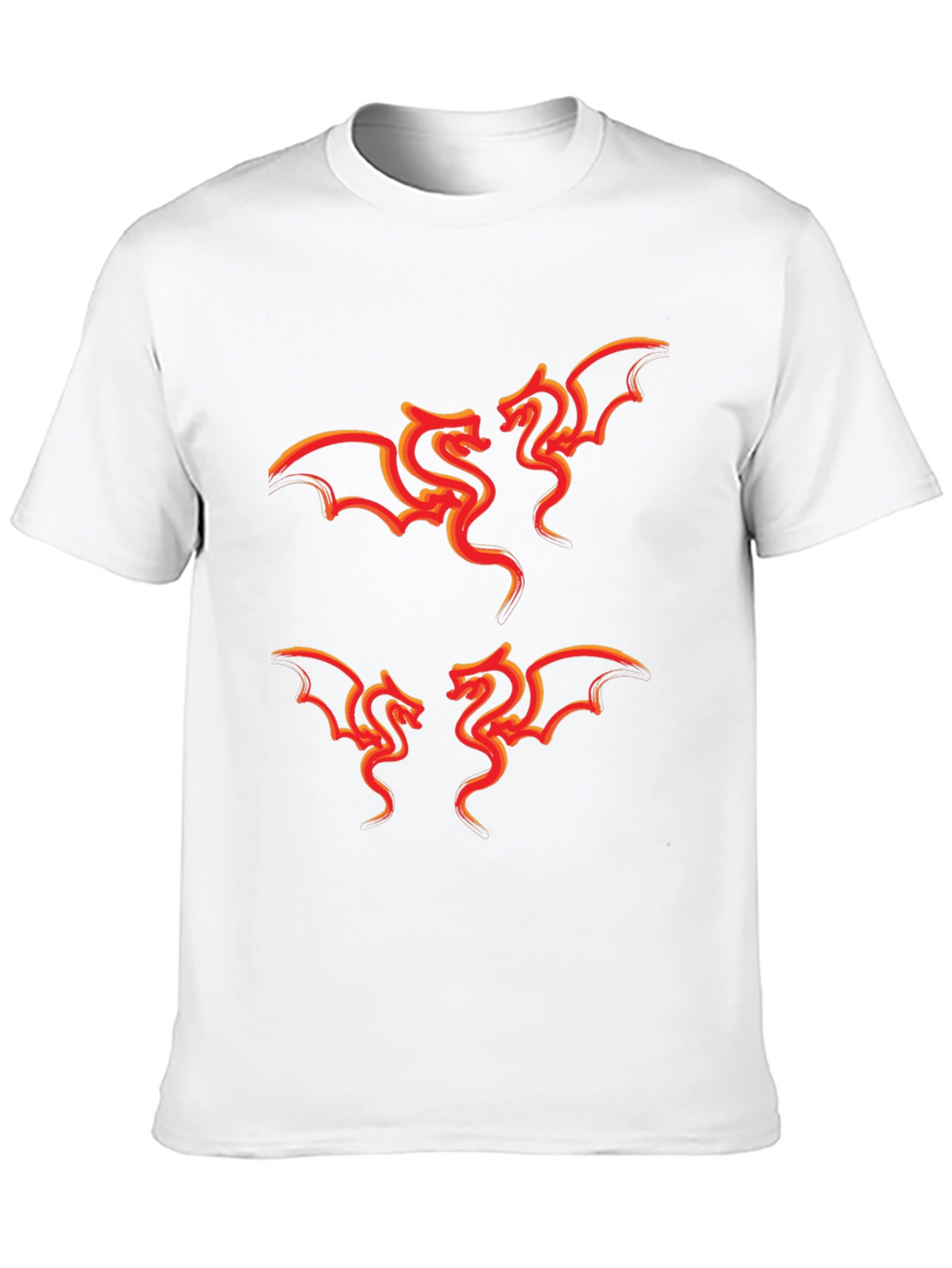 Fiery Dragon Graphic Tee - Stylish Black T-Shirt