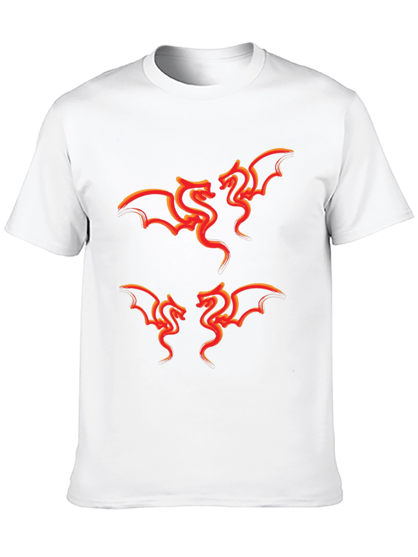 Fiery Dragon Graphic Tee - Stylish Black T-Shirt