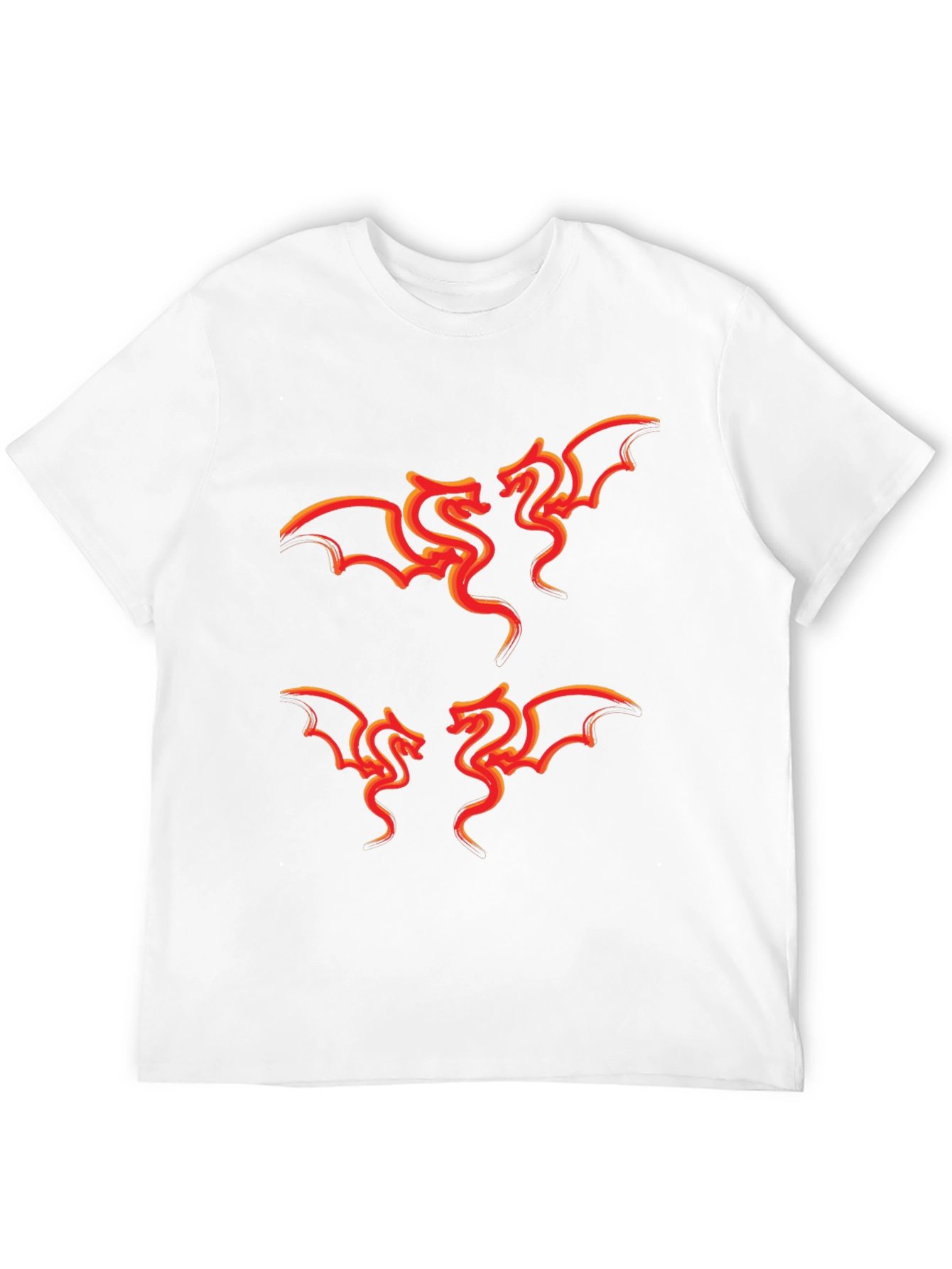Fiery Dragon Graphic Tee - Stylish Black T-Shirt
