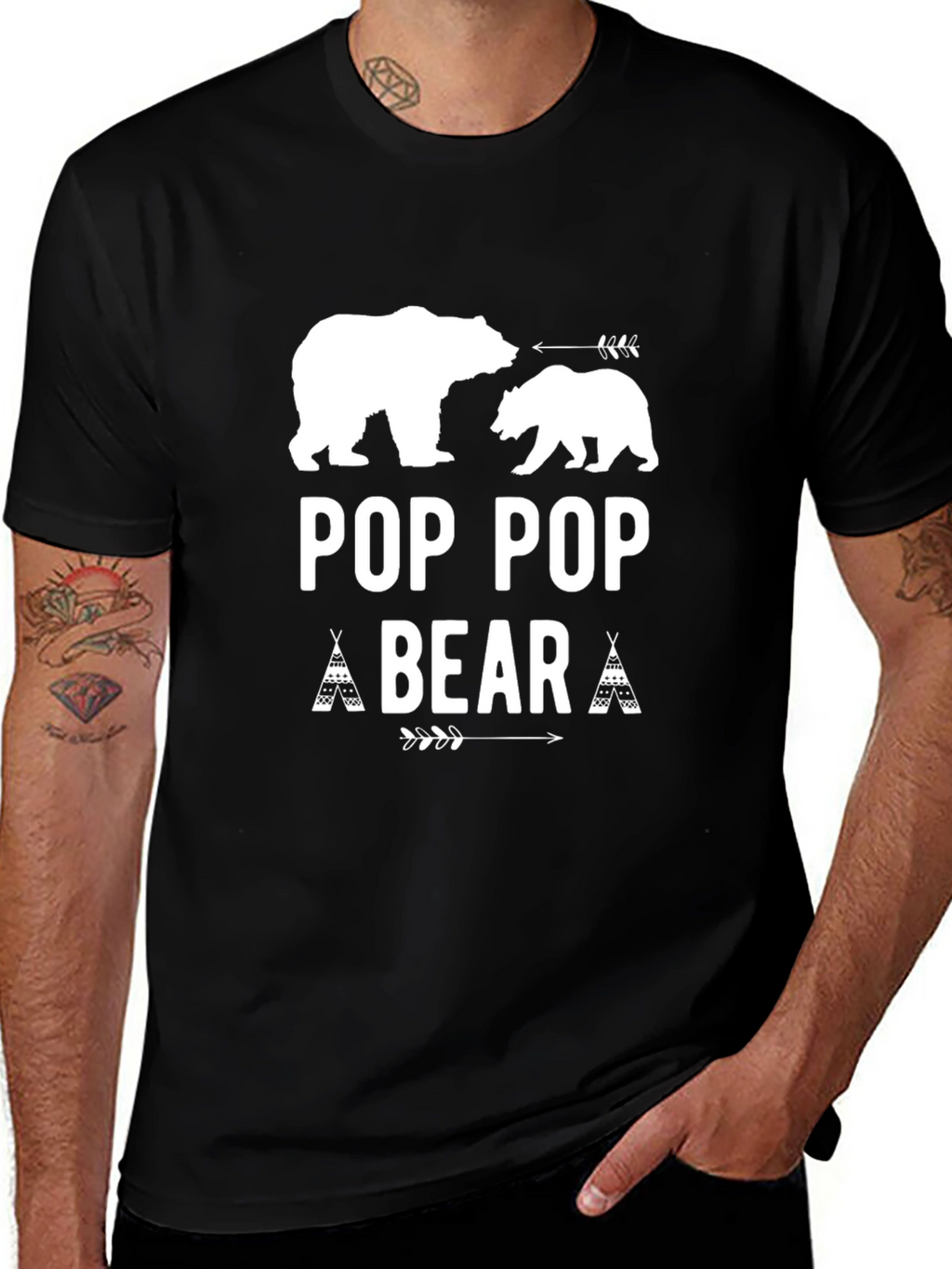 Pop Pop Bear Graphic T-Shirt - Fathers Day Gift
