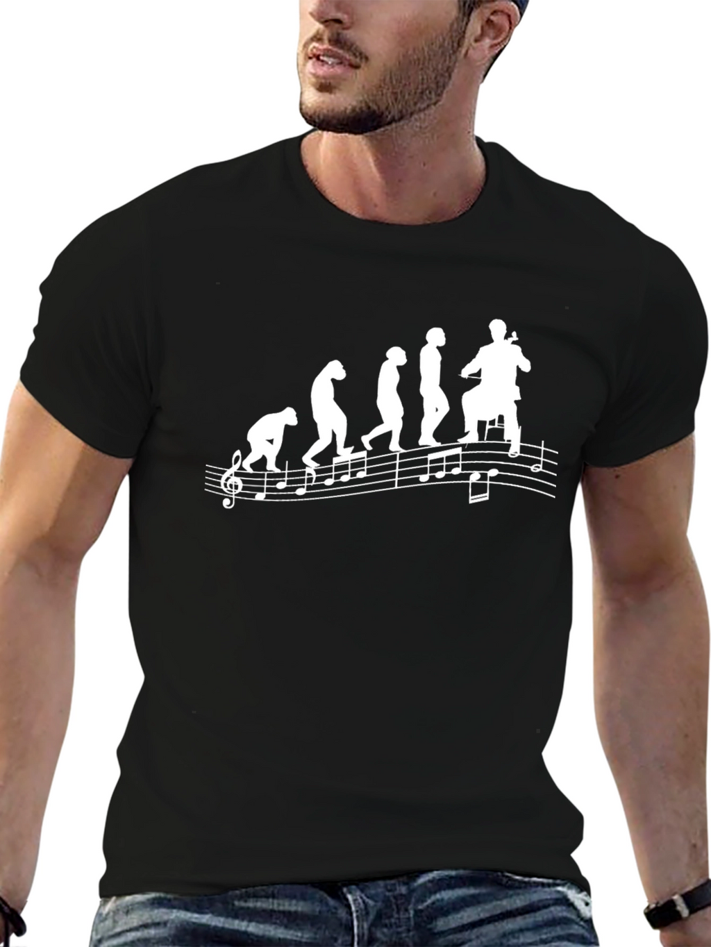 Evolution of a Musician Black T-Shirt