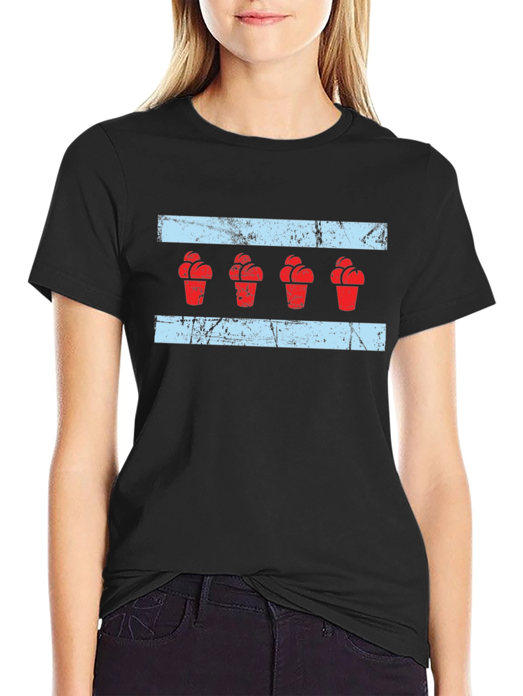 Chicago Ice Cream Flag Graphic Tee