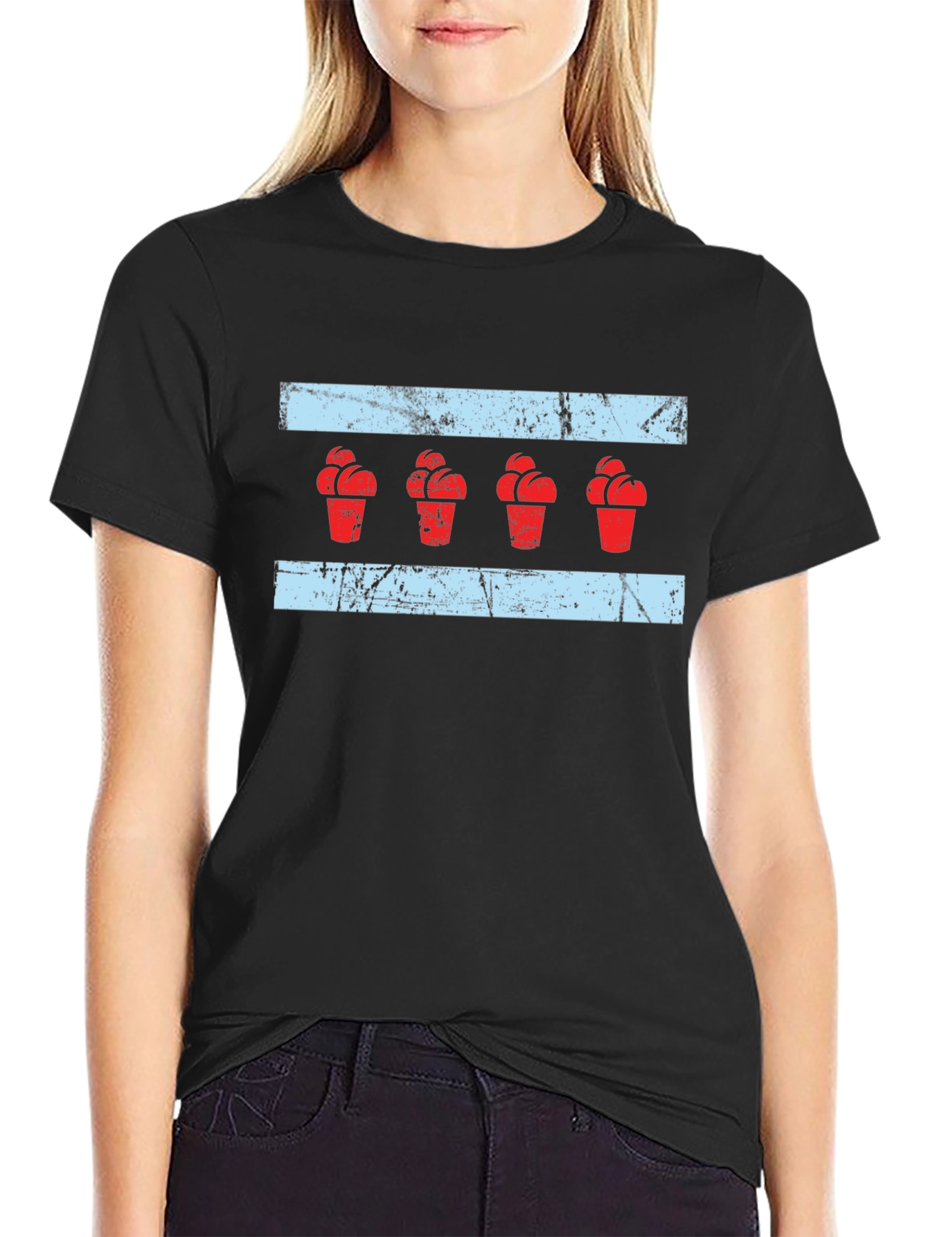 Chicago Ice Cream Flag Graphic Tee