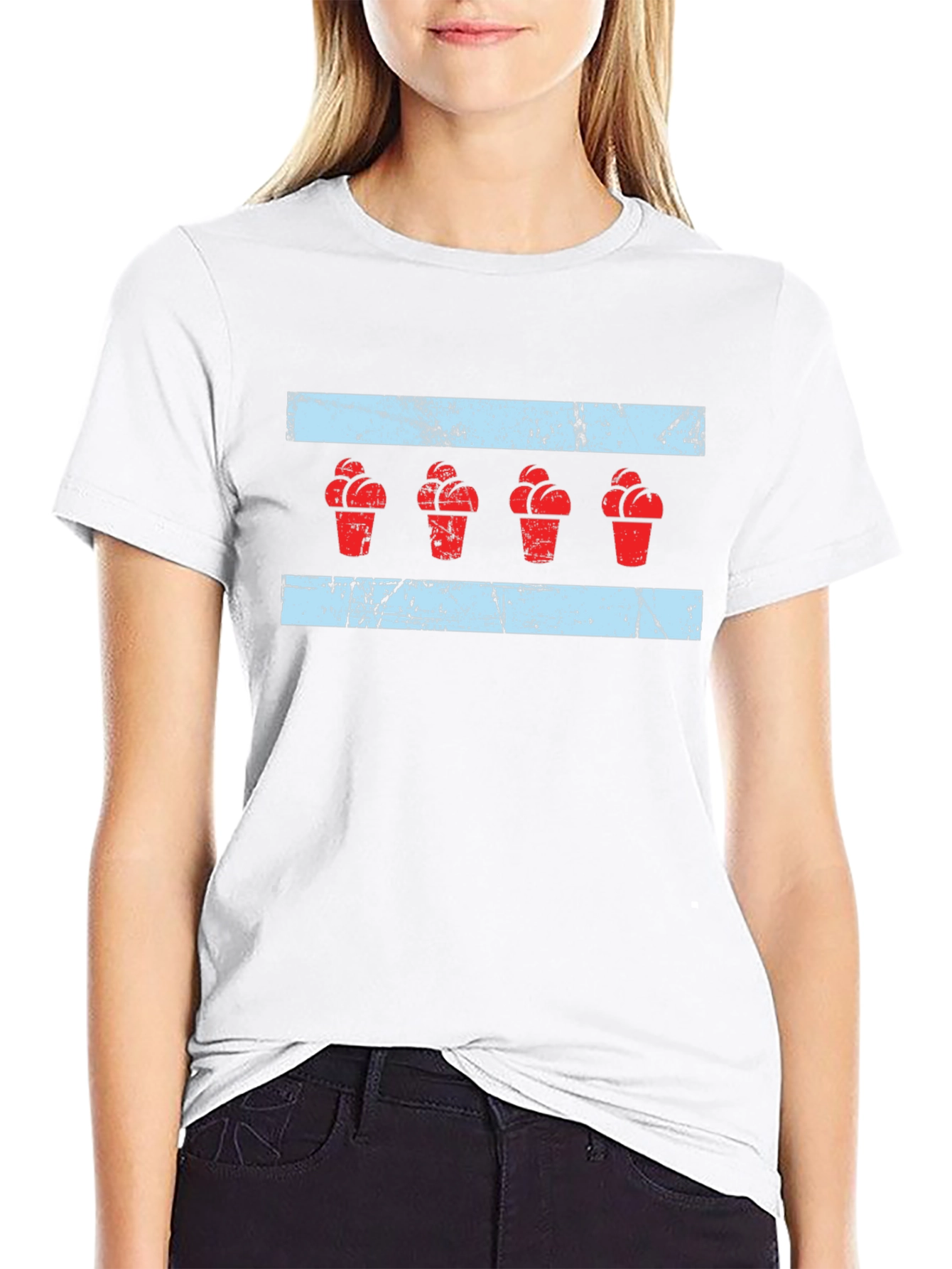Chicago Ice Cream Flag Graphic Tee