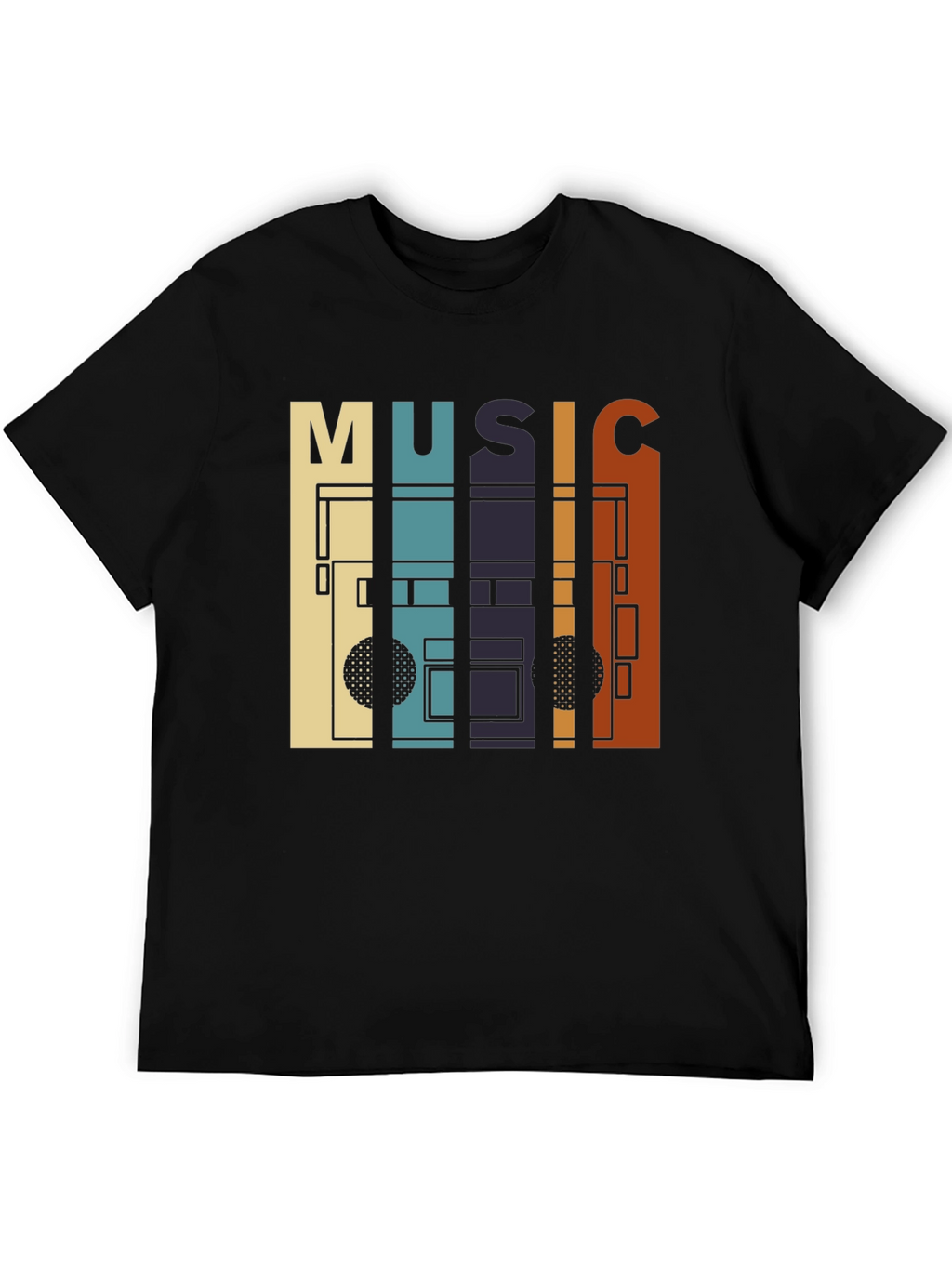 Retro Music Cassette Tape Graphic T-Shirt