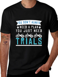 Trials Motorcycle Graphic T-Shirt - Black