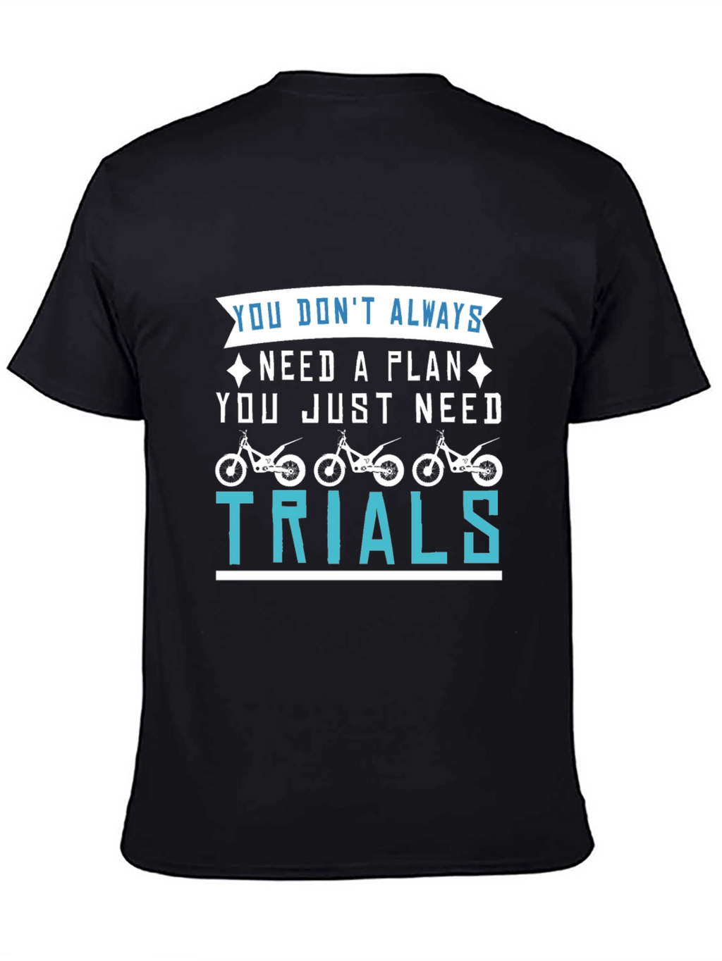 Trials Motorcycle Graphic T-Shirt - Black