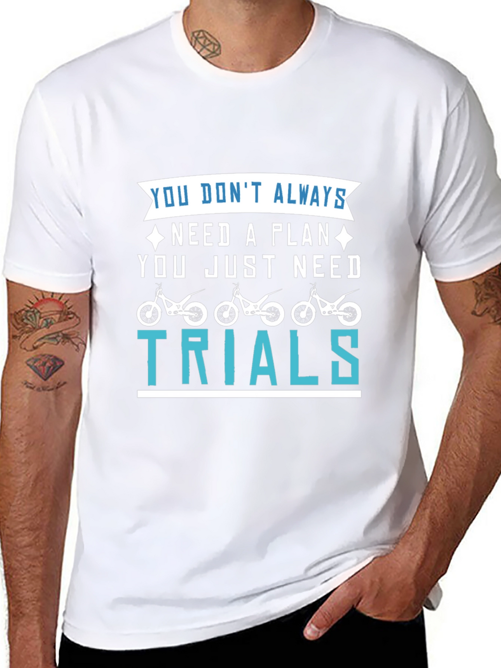 Trials Motorcycle Graphic T-Shirt - Black
