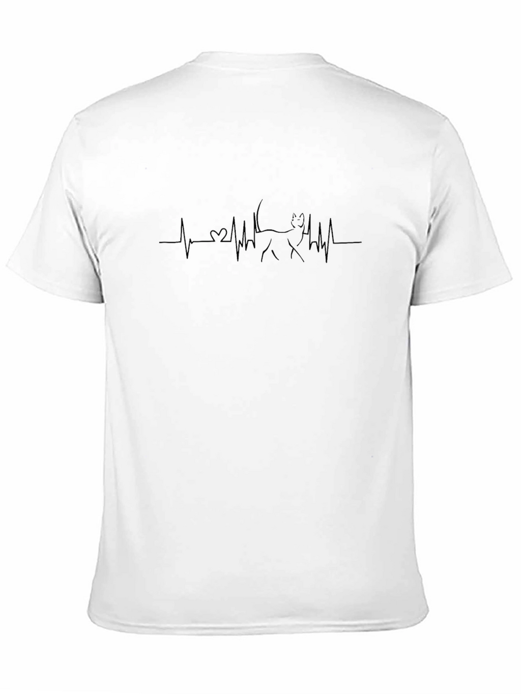 Heartbeat Dog T-Shirt - Mens Black Tee