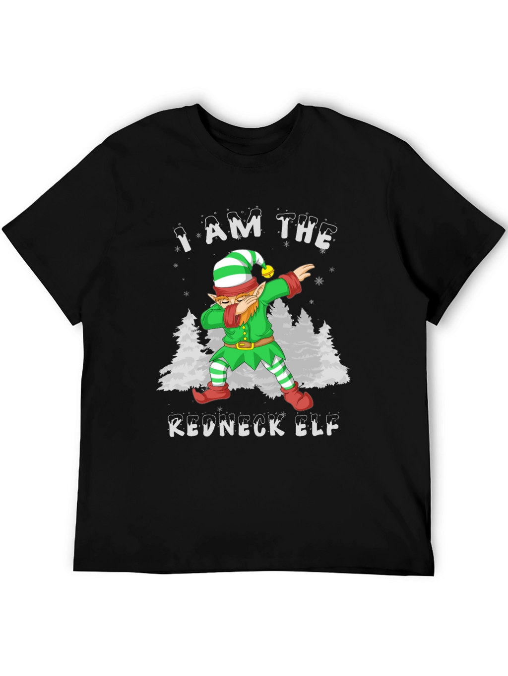 I Am The Redneck Elf Dabbing Funny T-Shirt