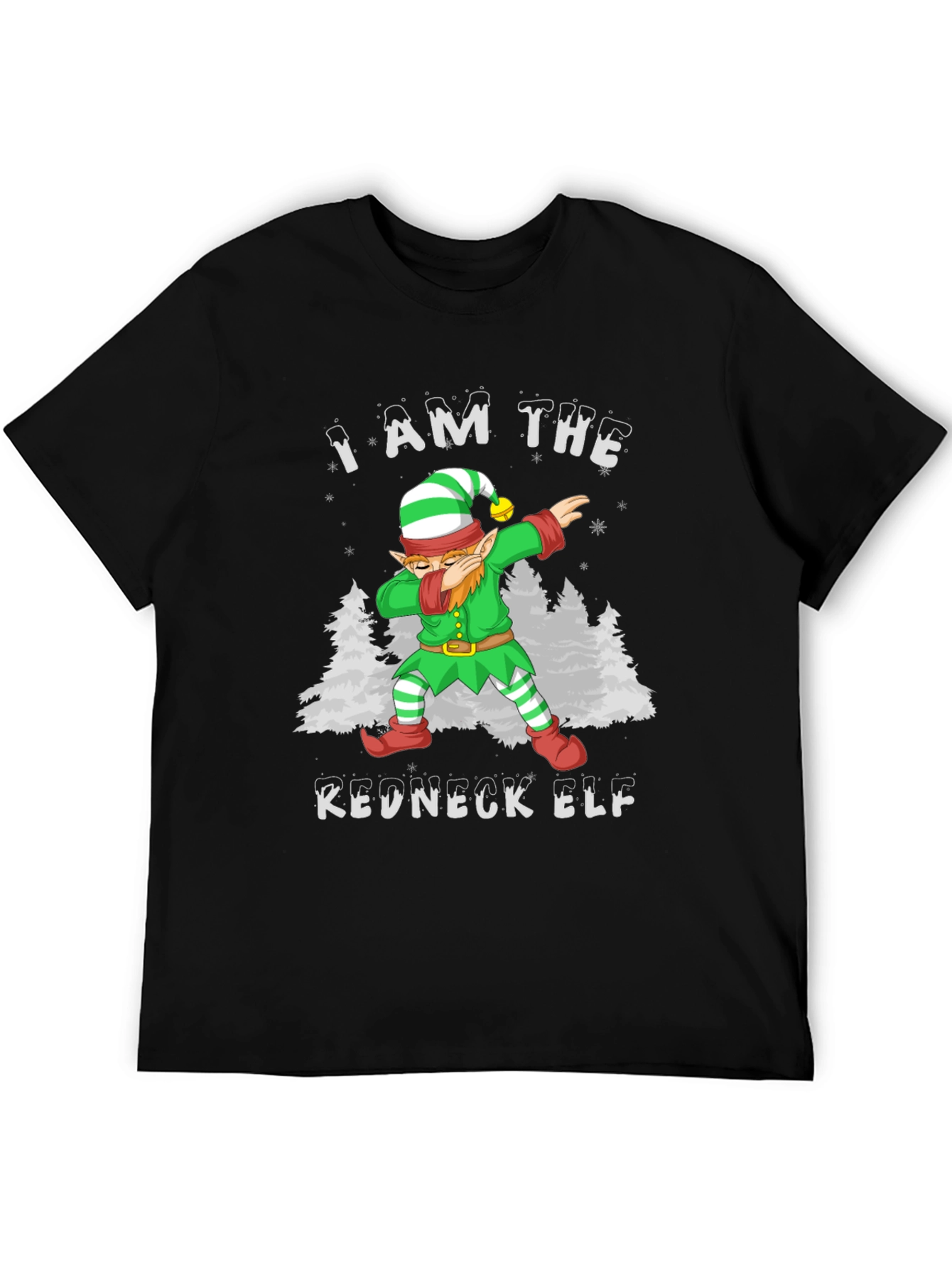 I Am The Redneck Elf Dabbing Funny T-Shirt
