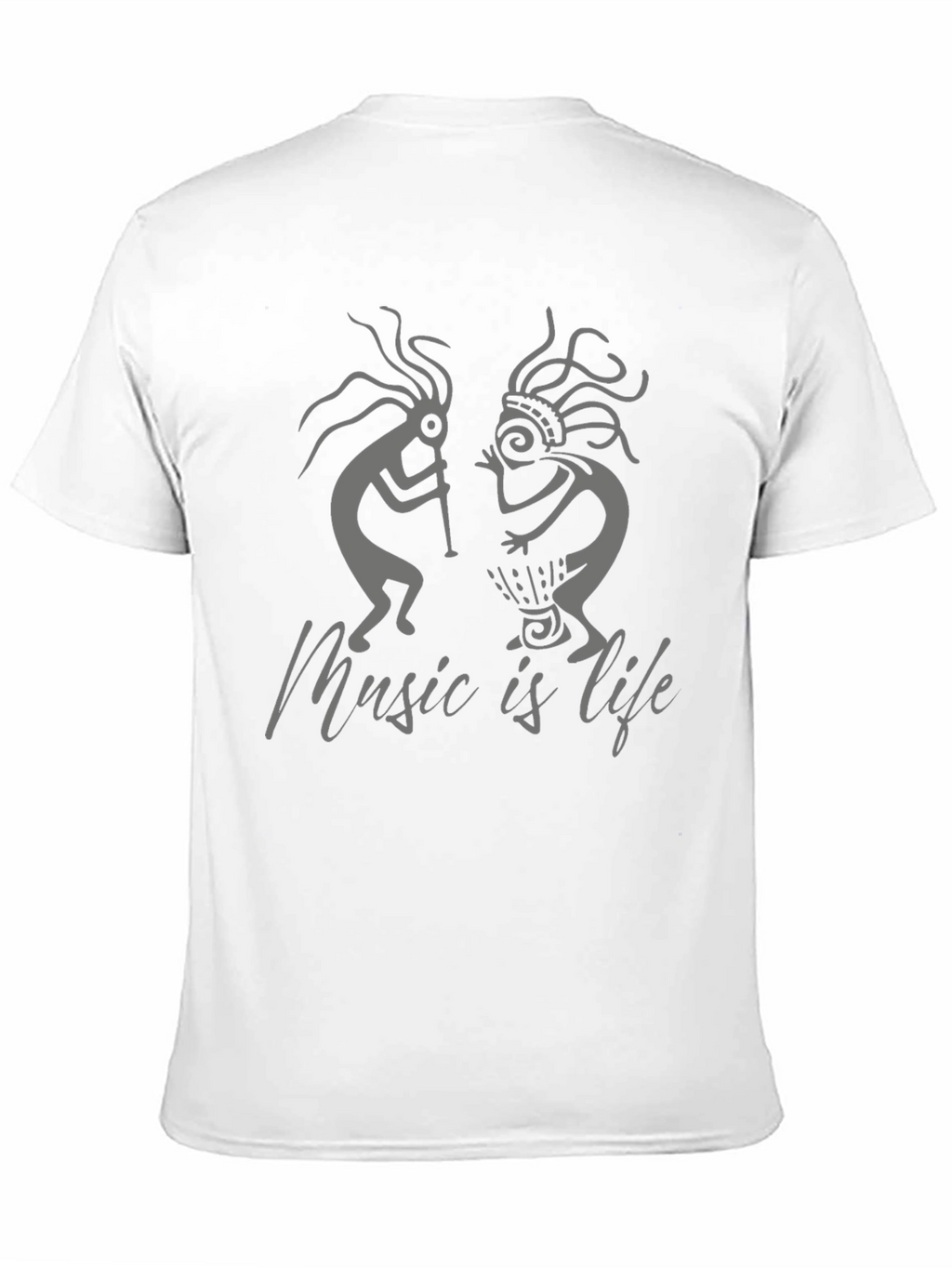 Kokopelli Music is Life Black T-Shirt