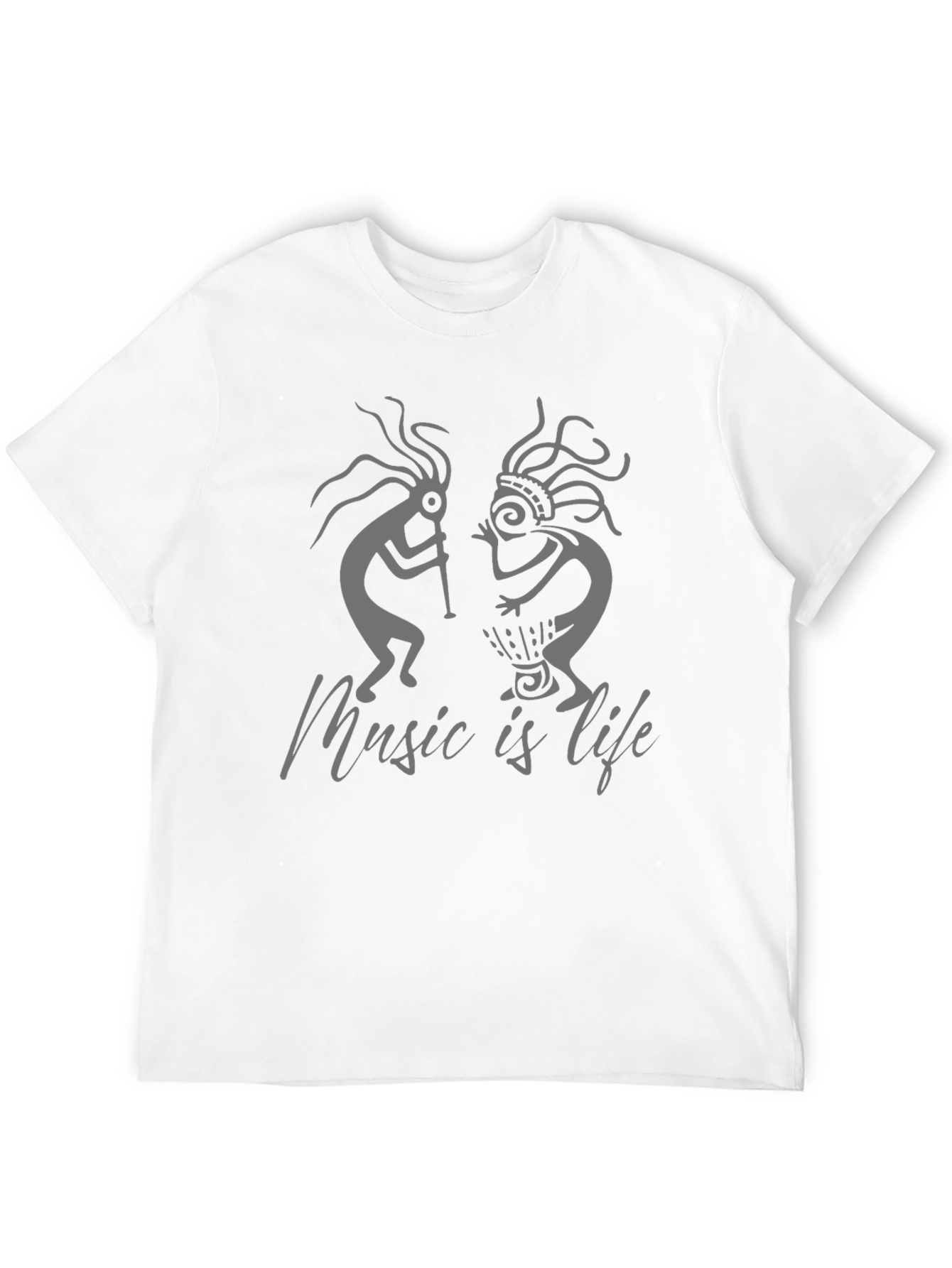 Kokopelli Music is Life Black T-Shirt