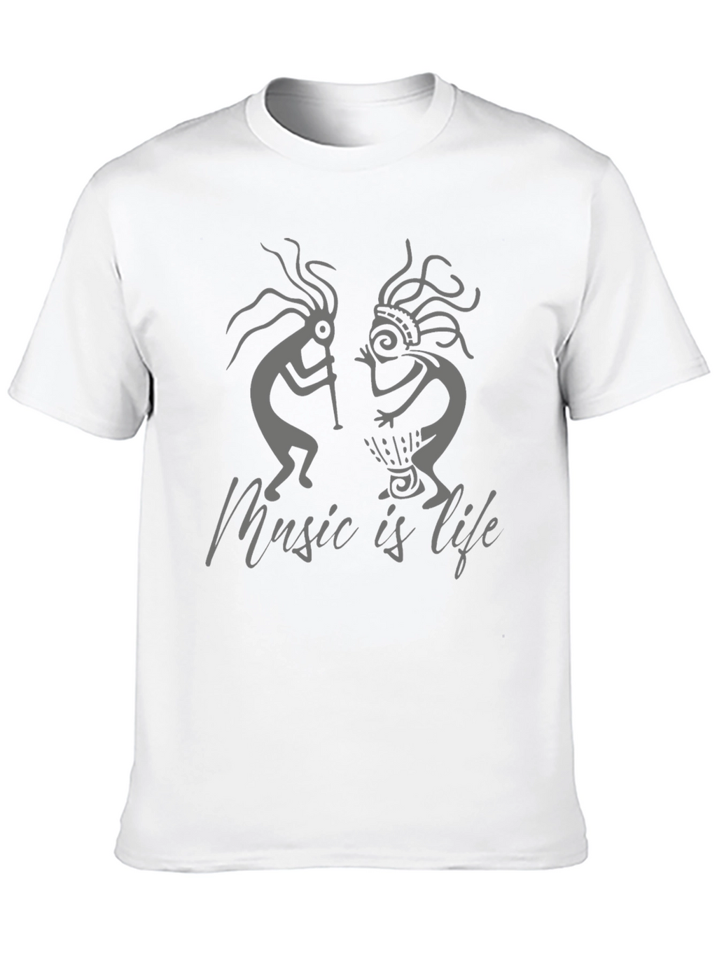 Kokopelli Music is Life Black T-Shirt