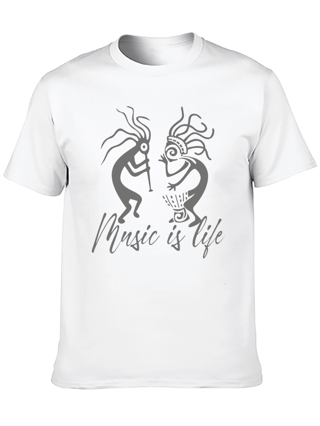 Kokopelli Music is Life Black T-Shirt