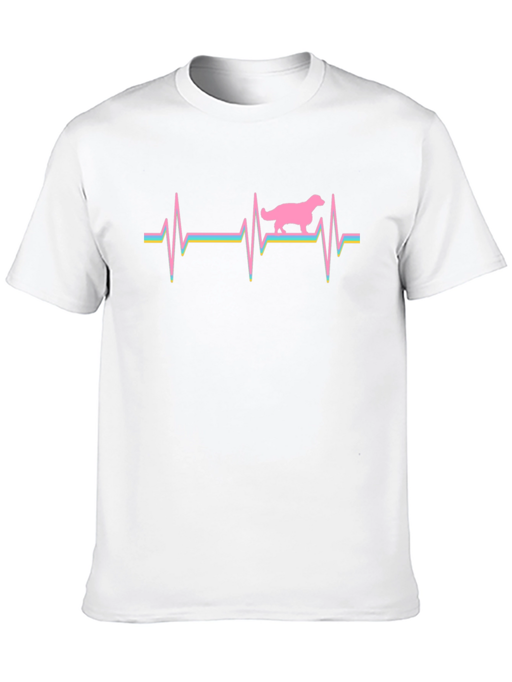 Dog Heartbeat Graphic T-Shirt - Unisex Cotton Tee
