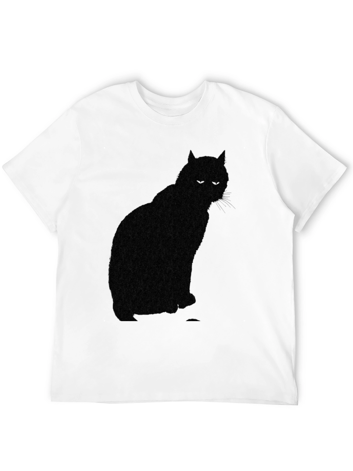 Black Cat Silhouette Mens T-Shirt