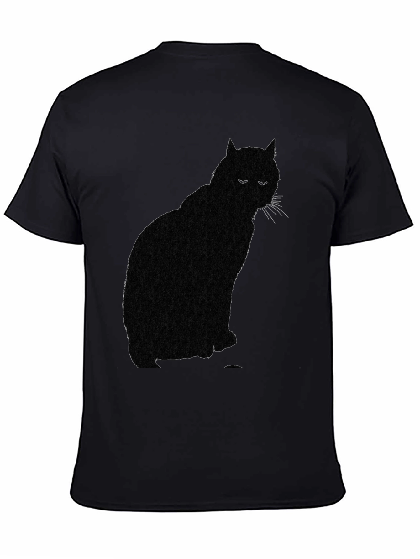 Black Cat Silhouette Mens T-Shirt