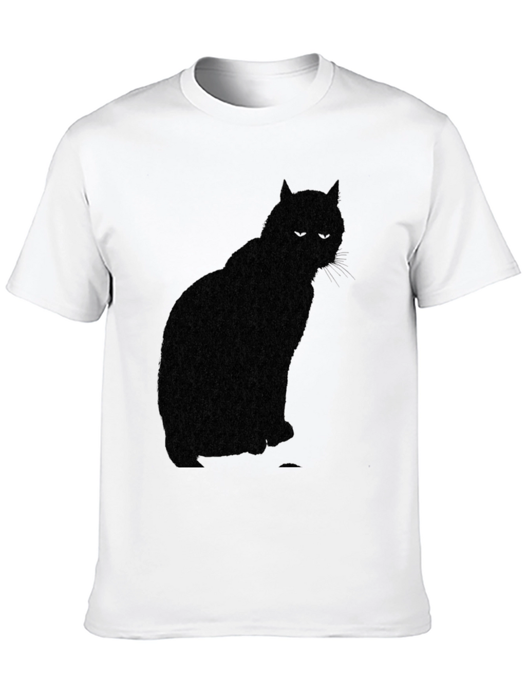 Black Cat Silhouette Mens T-Shirt