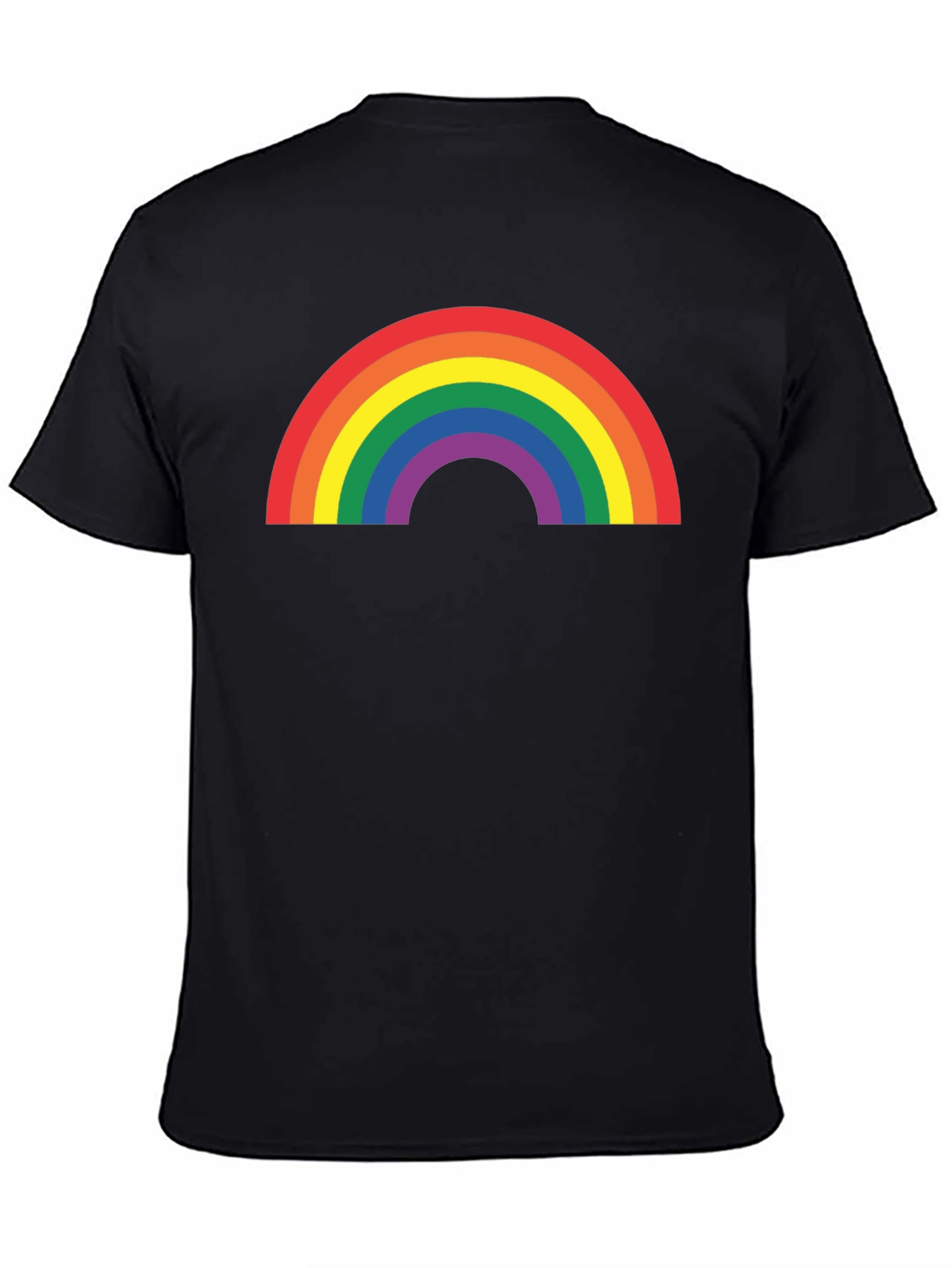 Rainbow Pride Graphic T-Shirt - Black Cotton Blend