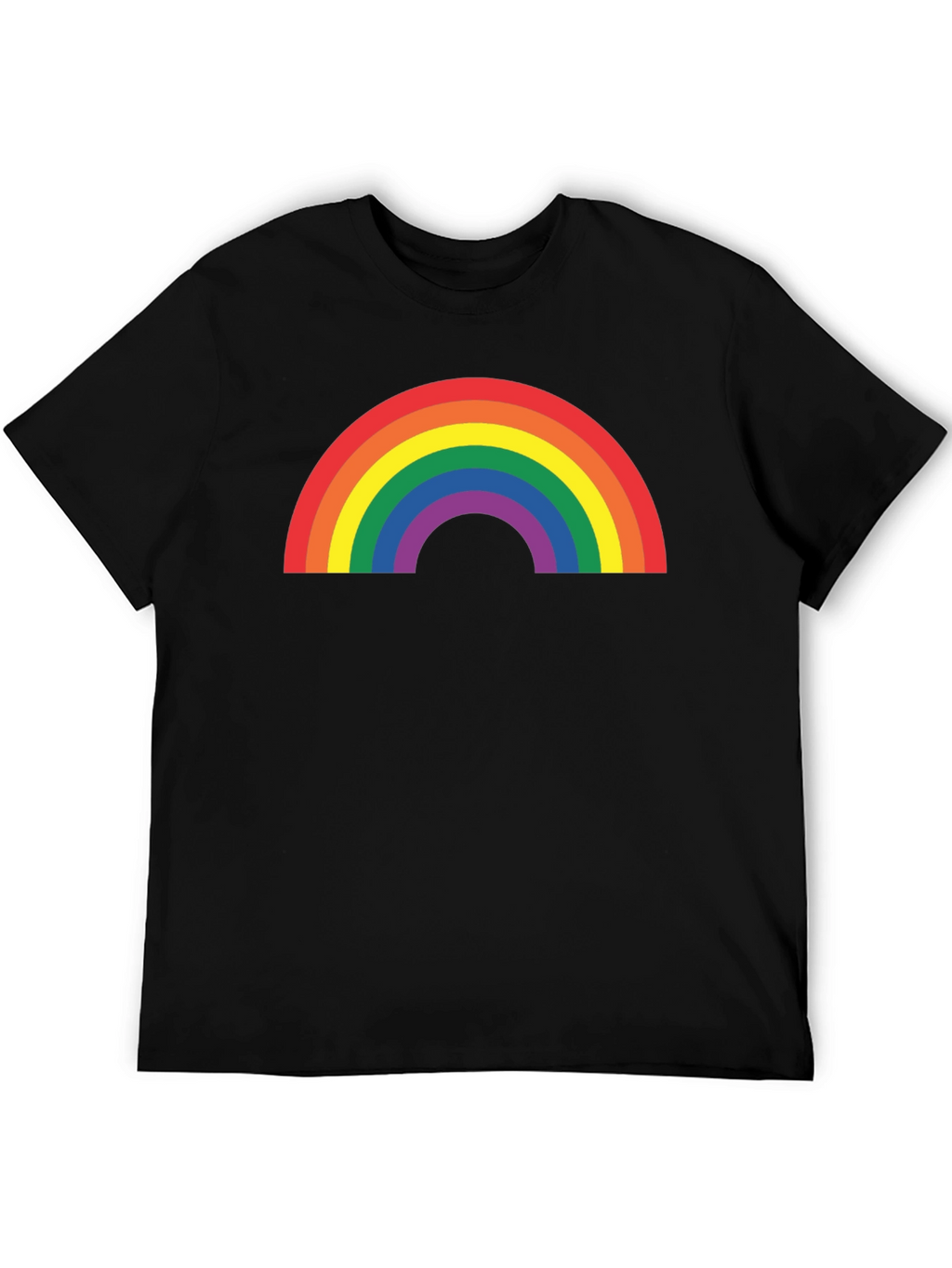 Rainbow Pride Graphic T-Shirt - Black Cotton Blend