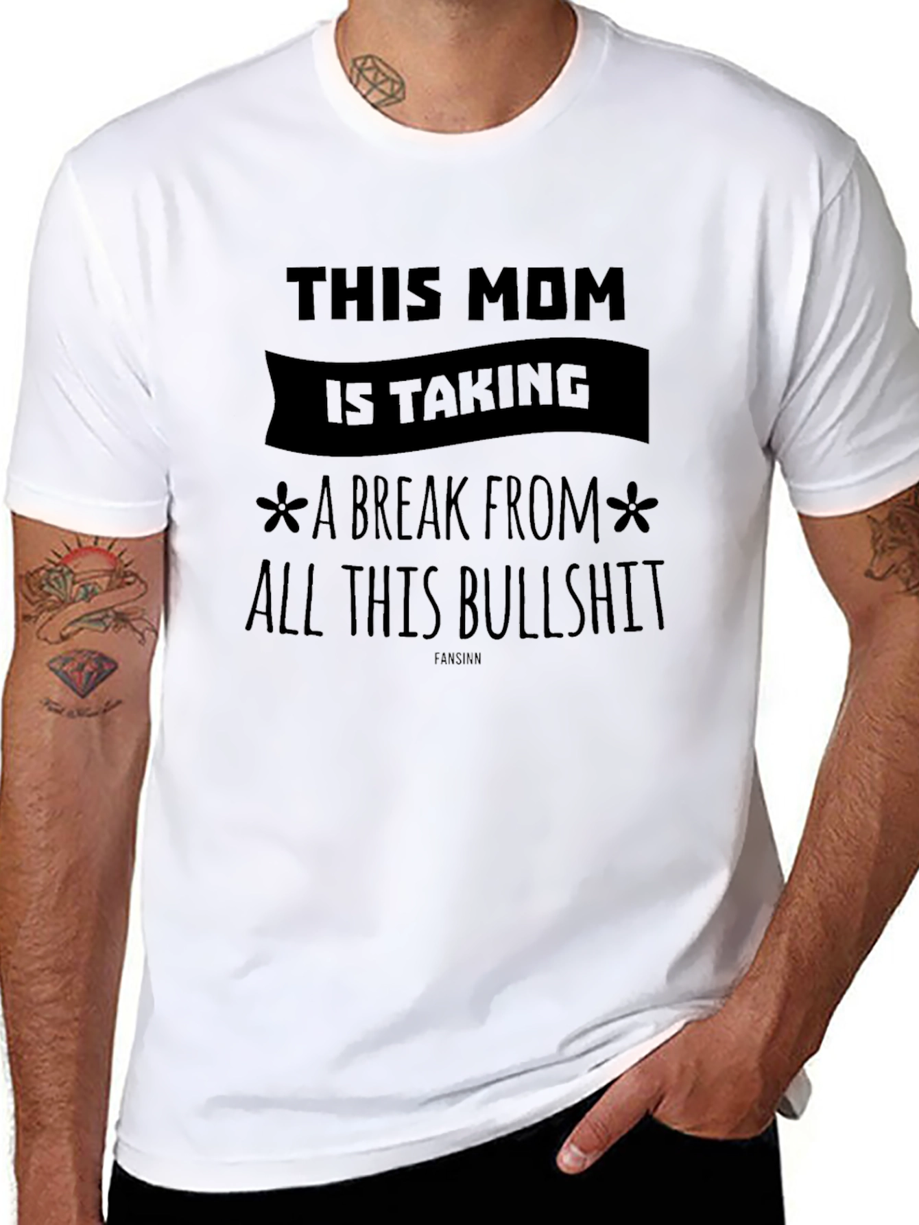 Moms Break T-Shirt - Black Novelty Tee