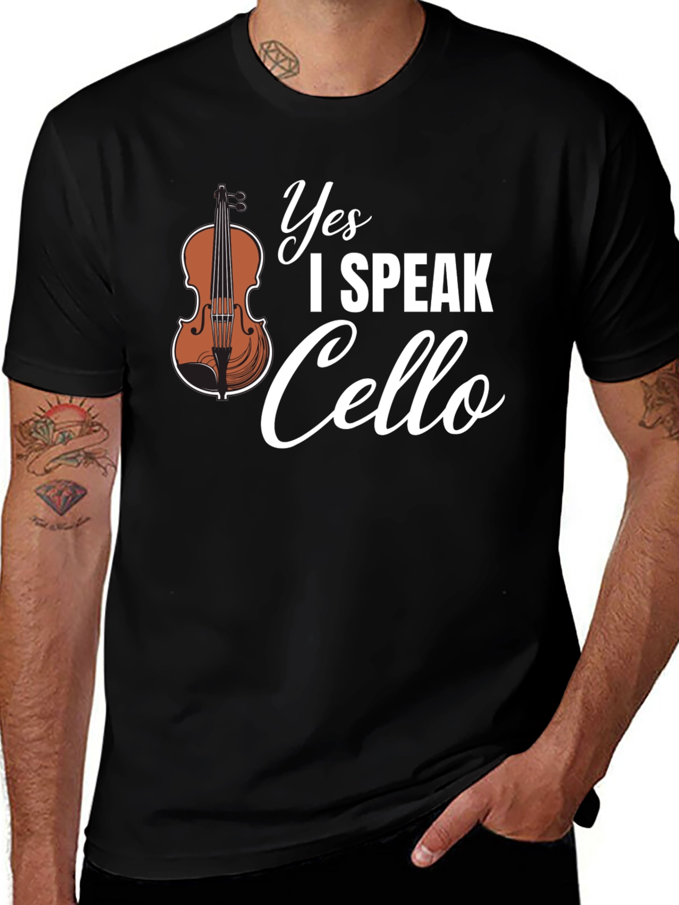 Yes I Speak Cello Musician T-Shirt