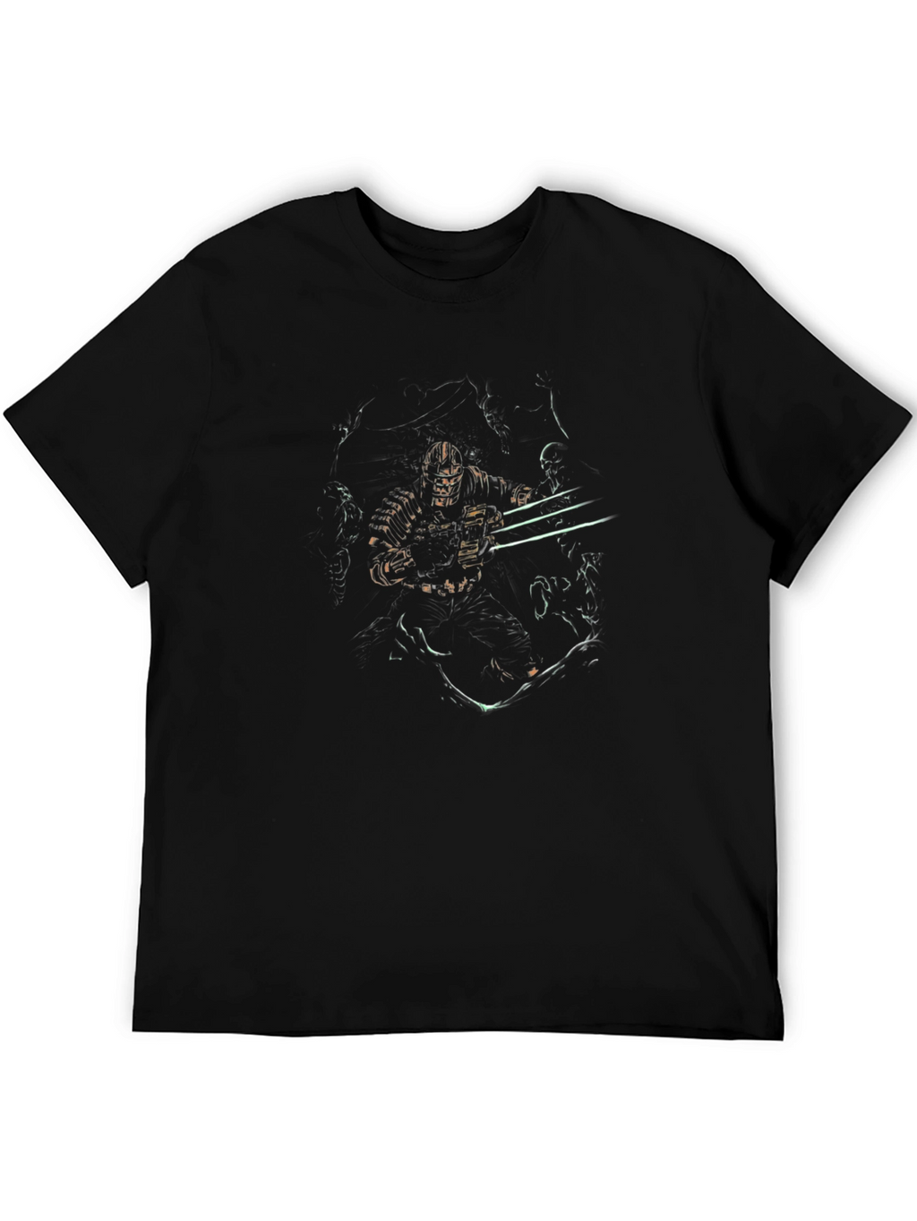 Grim Warrior Graphic Black T-Shirt