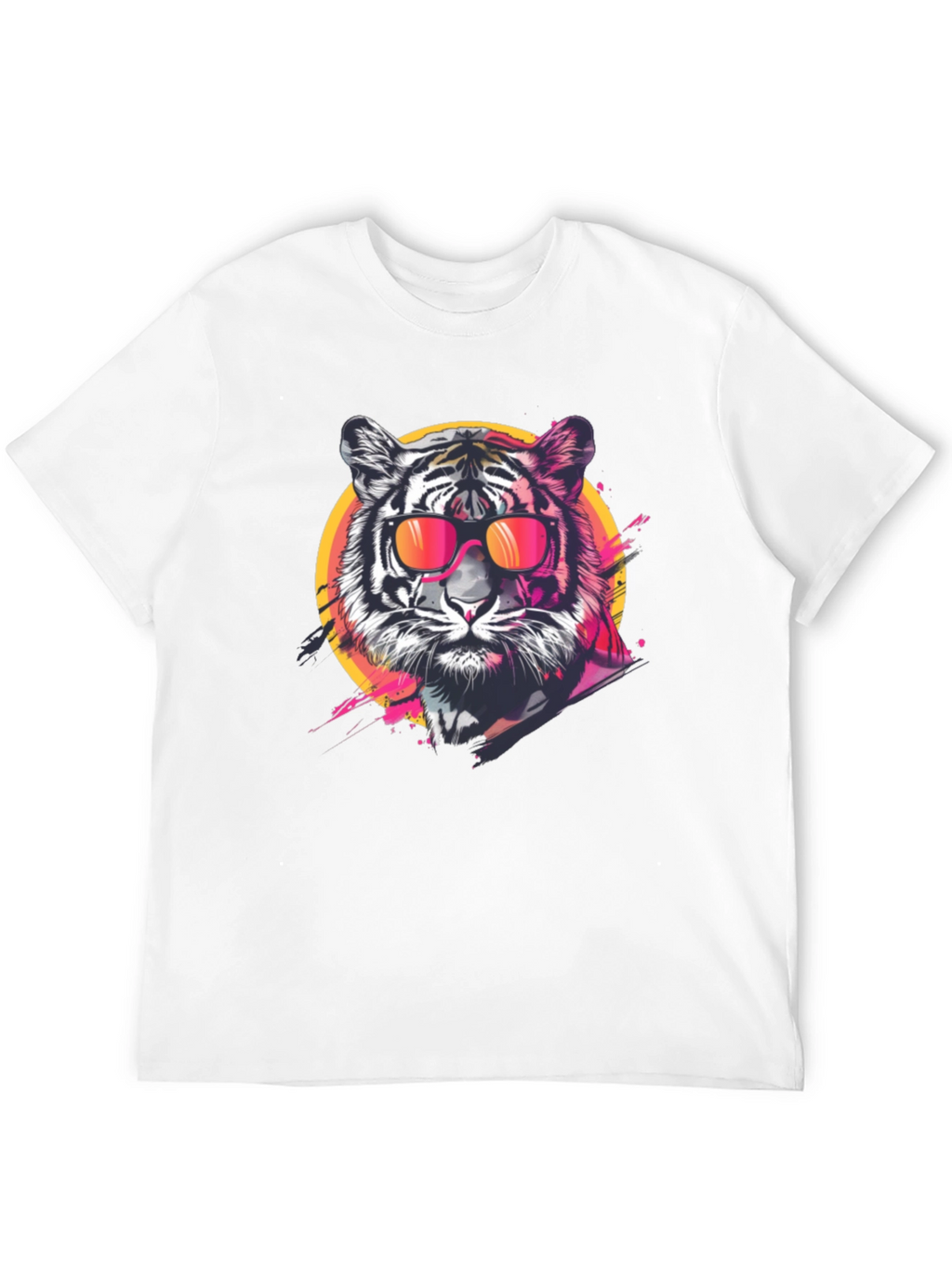 Cool Tiger Graphic Tee - Black Casual T-Shirt