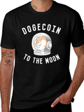 Dogecoin To The Moon Black T-Shirt