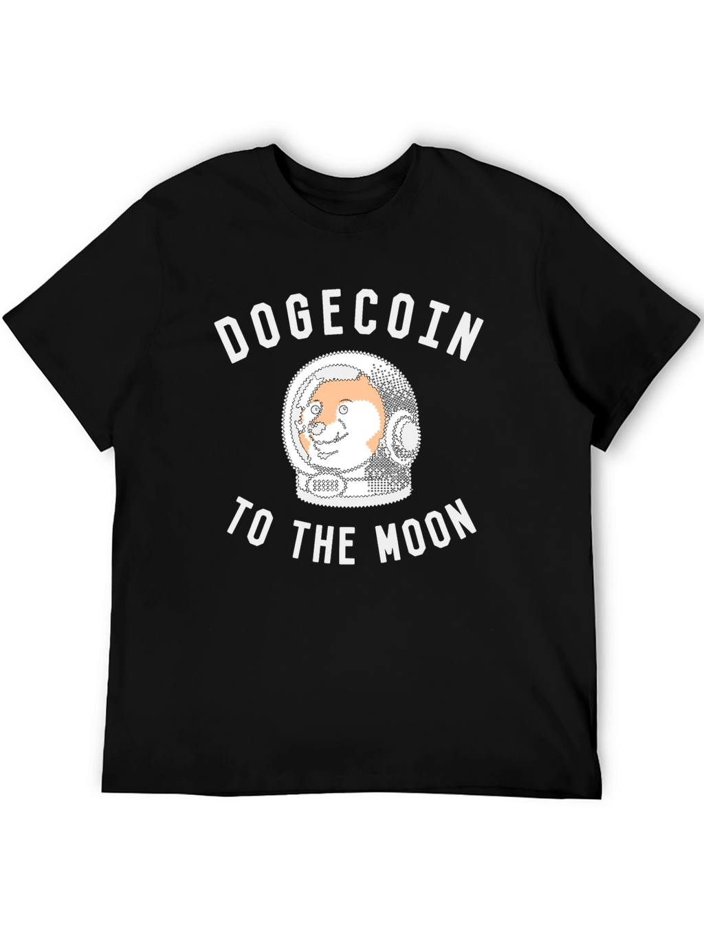 Dogecoin To The Moon Black T-Shirt