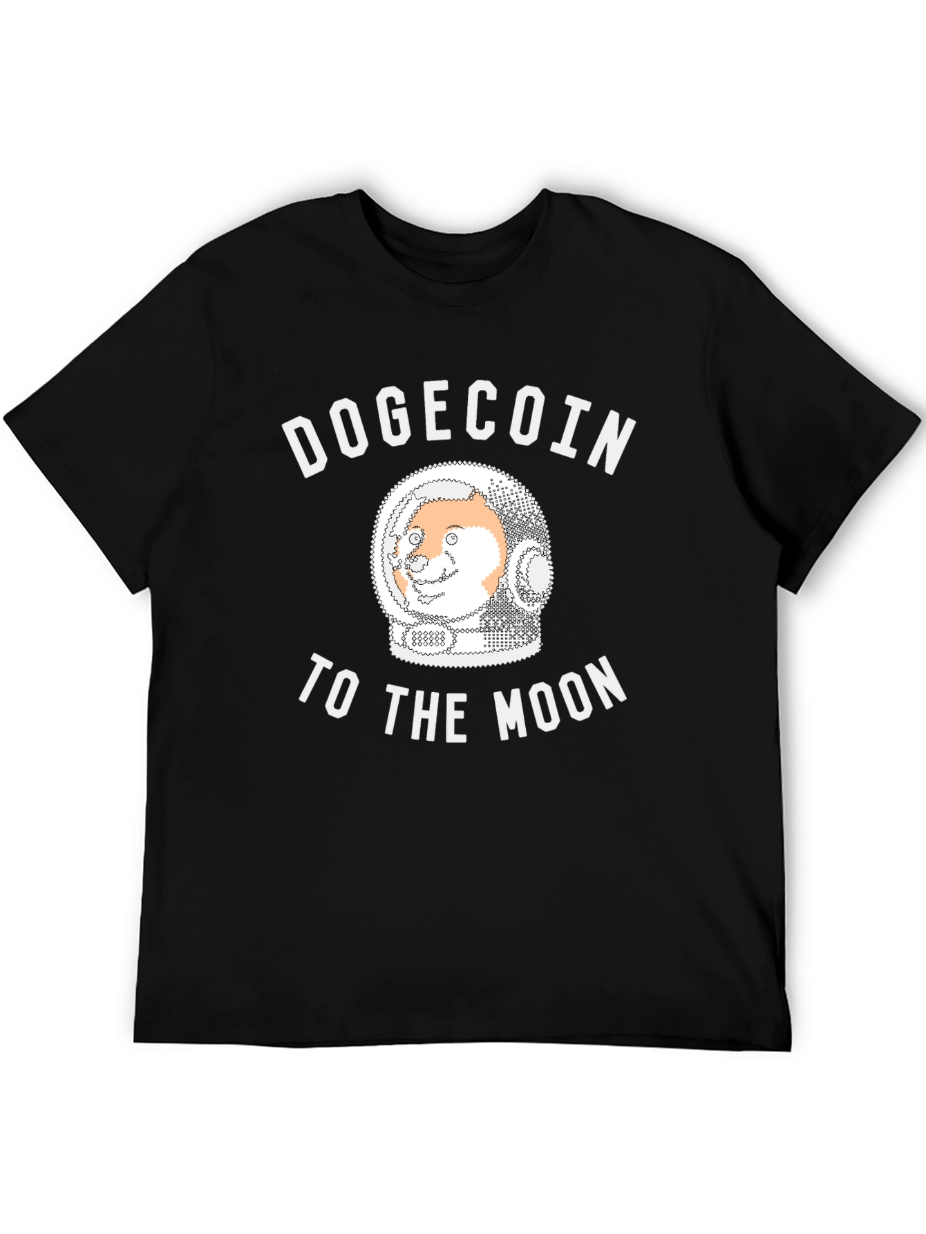 Dogecoin To The Moon Black T-Shirt