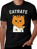 Catrate Karate Cat Graphic T-Shirt