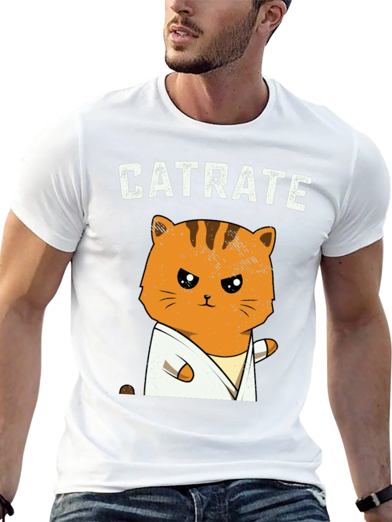 Catrate Karate Cat Graphic T-Shirt