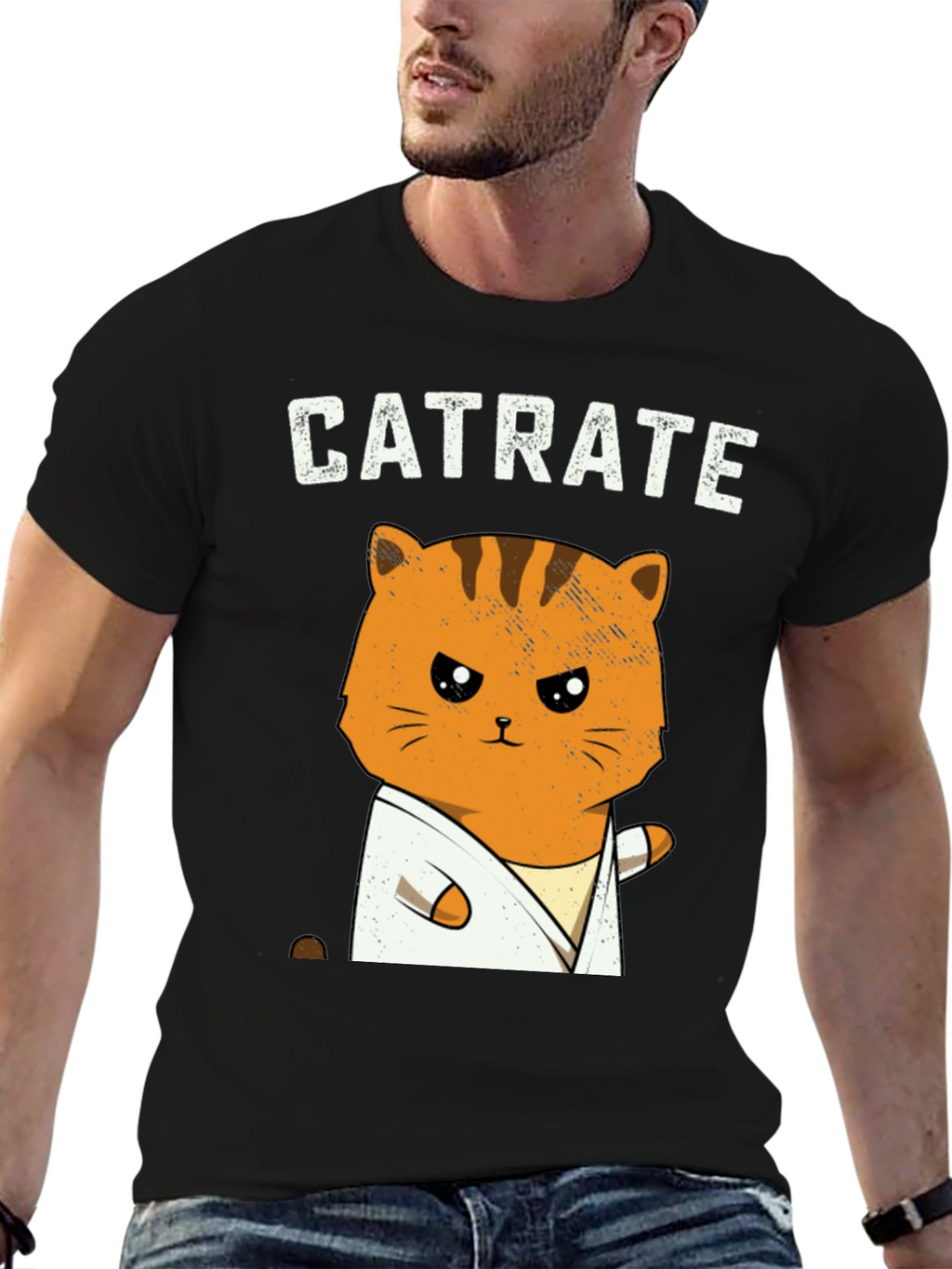 Catrate Karate Cat Graphic T-Shirt