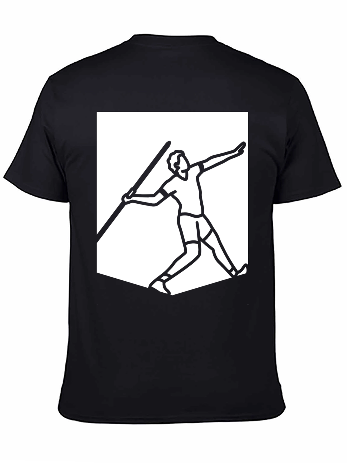 Javelin Thrower Graphic Tee - Black