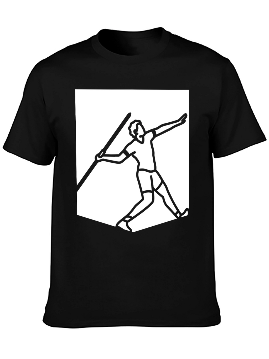 Javelin Thrower Graphic Tee - Black