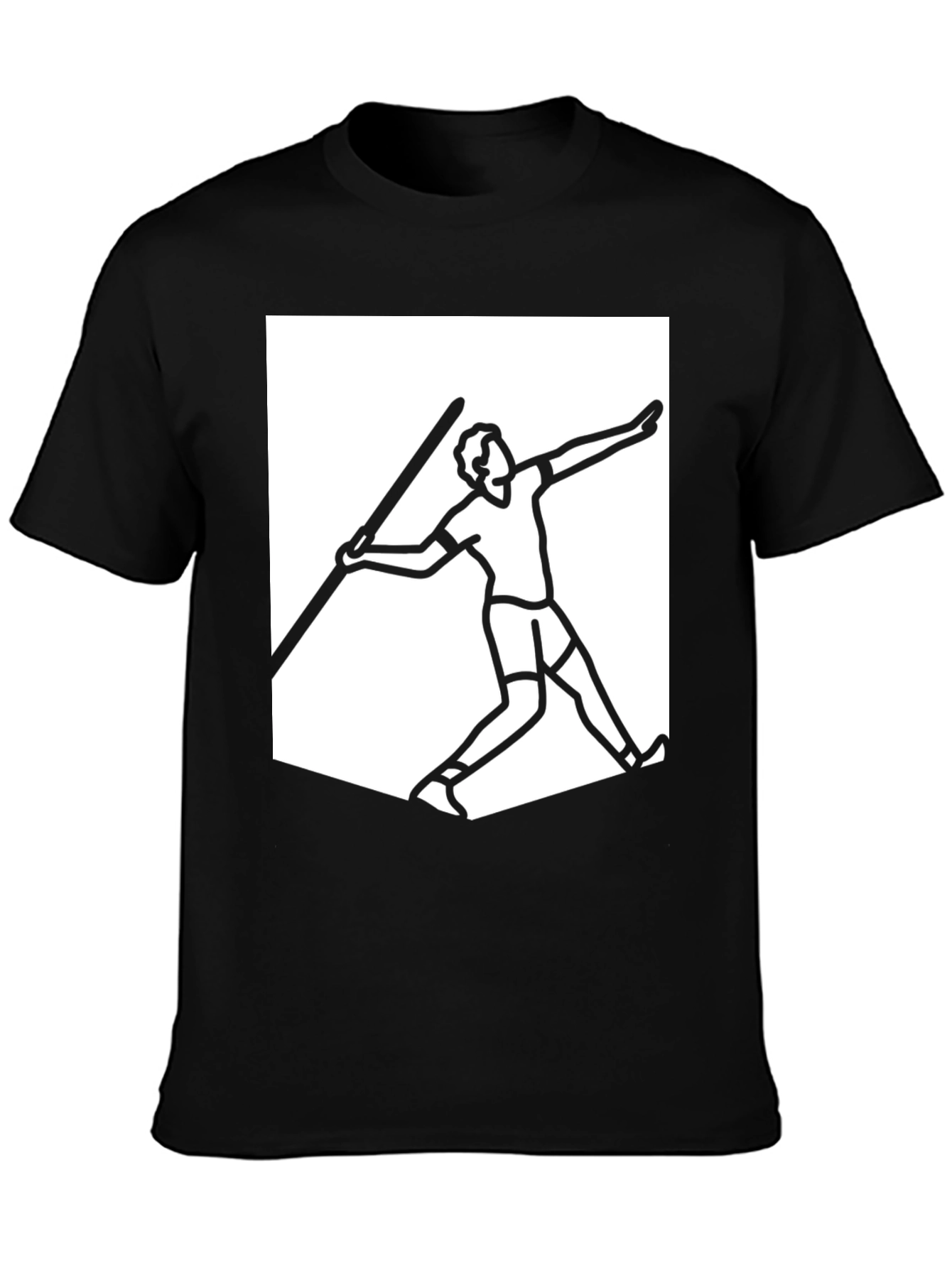 Javelin Thrower Graphic Tee - Black