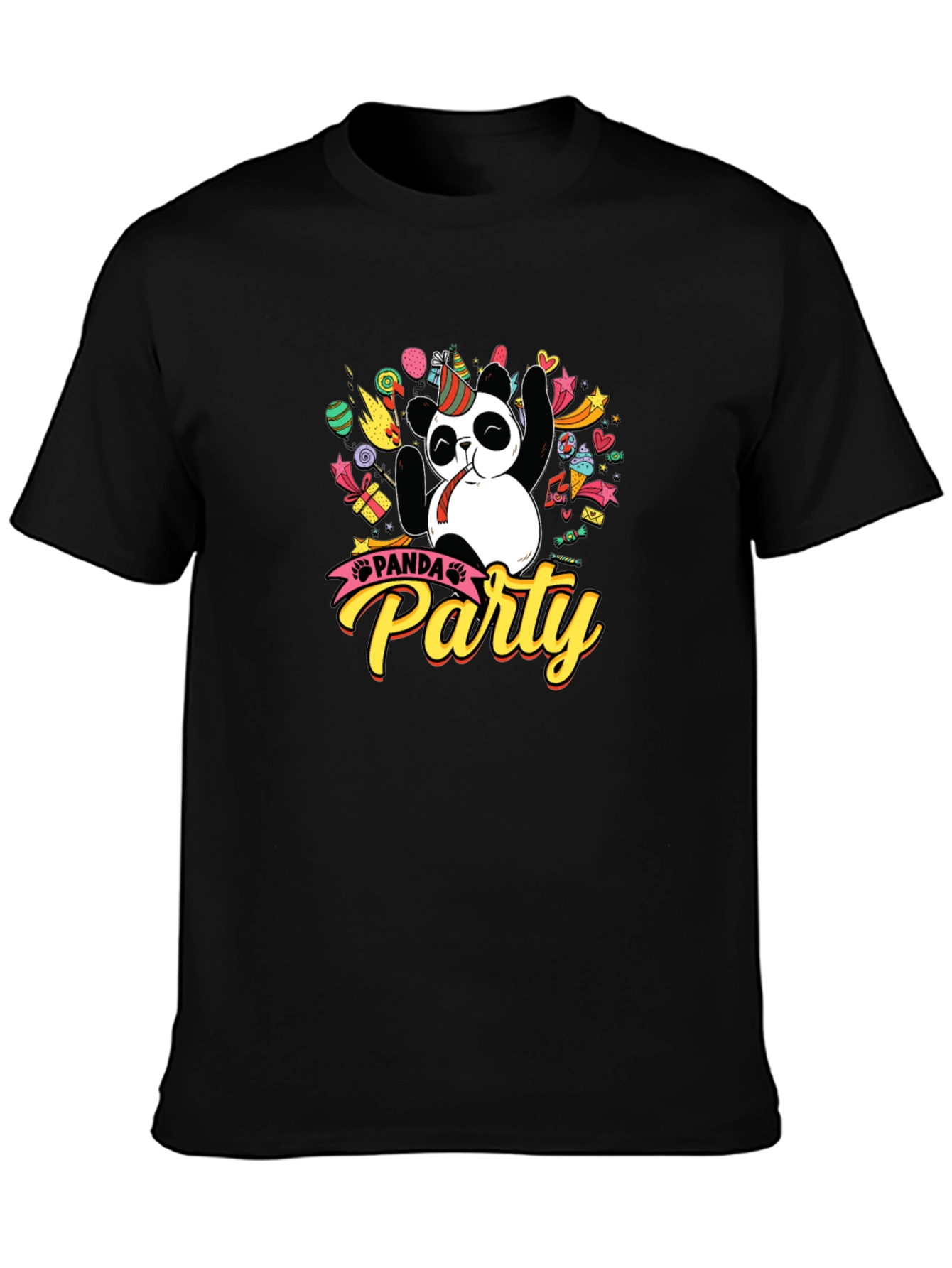 Panda Party T-Shirt - Fun Graphic Tee for Celebrations
