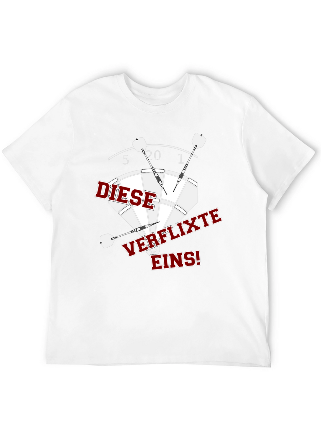Darts Graphic Tee - Diese Verflixte Eins! Black Shirt