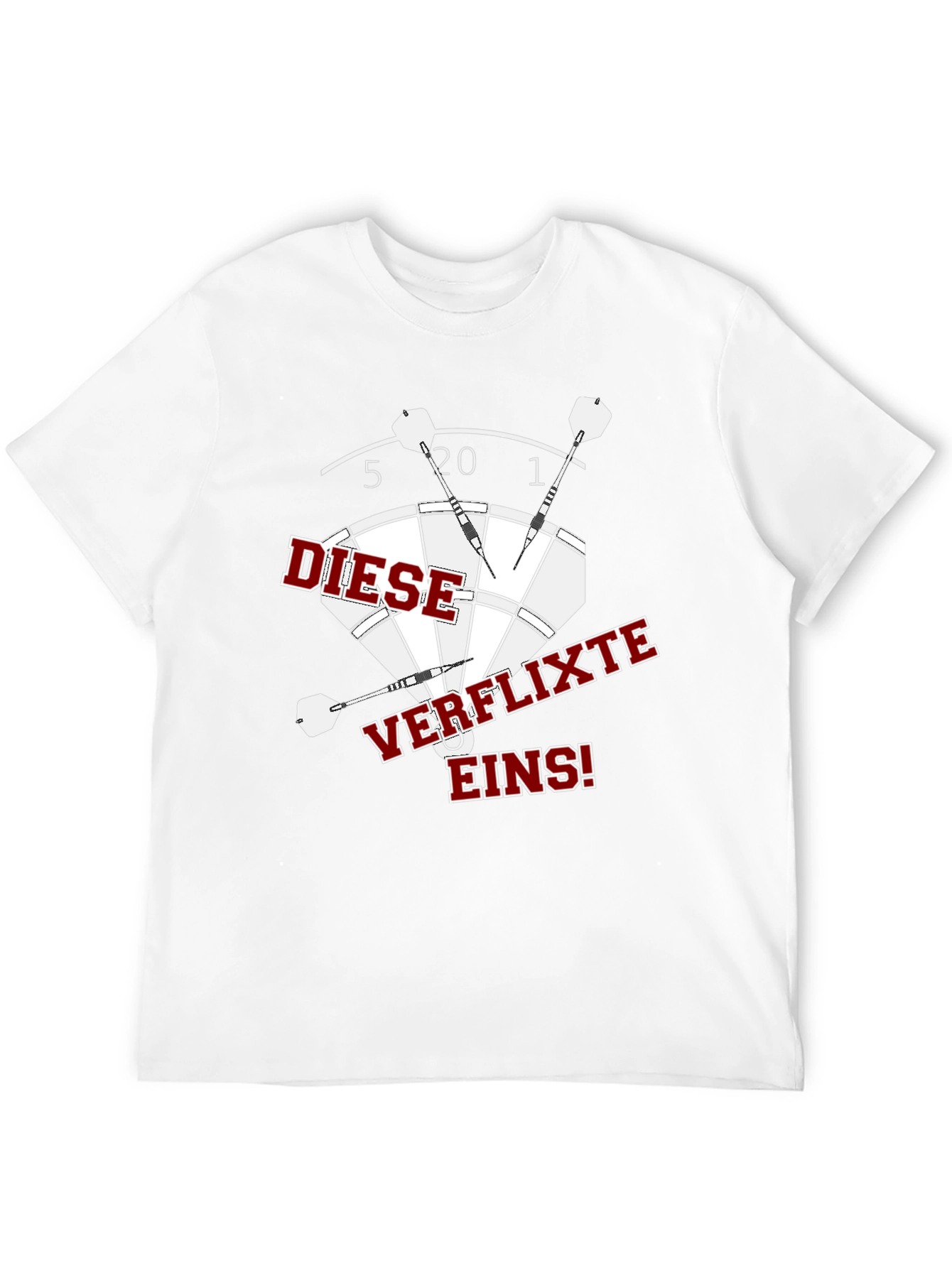 Darts Graphic Tee - Diese Verflixte Eins! Black Shirt