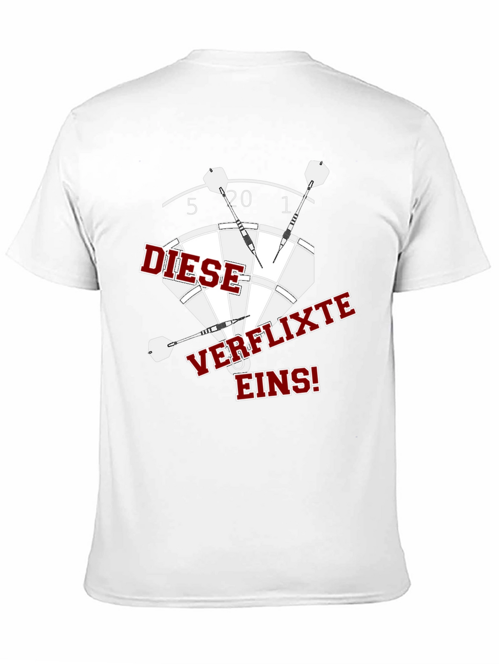 Darts Graphic Tee - Diese Verflixte Eins! Black Shirt