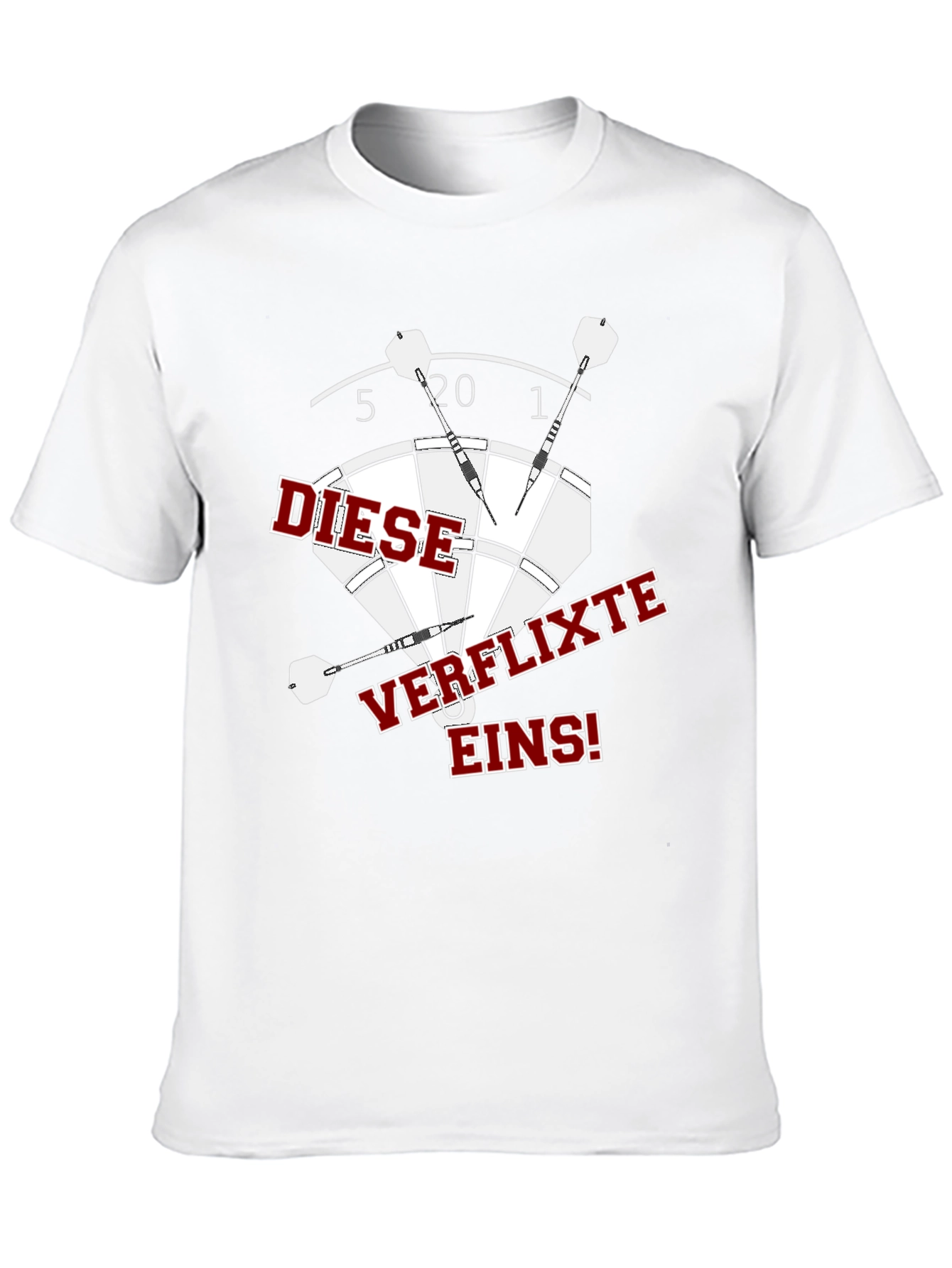 Darts Graphic Tee - Diese Verflixte Eins! Black Shirt