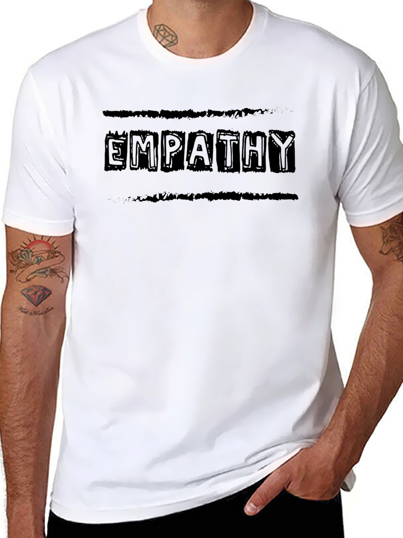 Empathy Graphic Tee - Soft Black Cotton T-Shirt