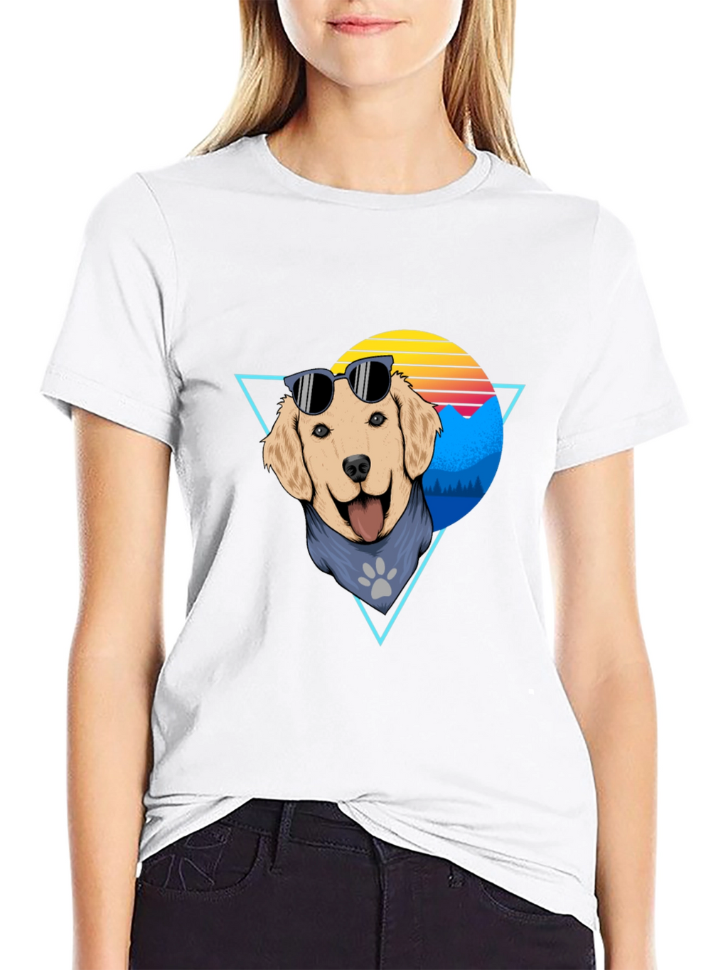 Cool Dog Graphic Tee - Retro Style