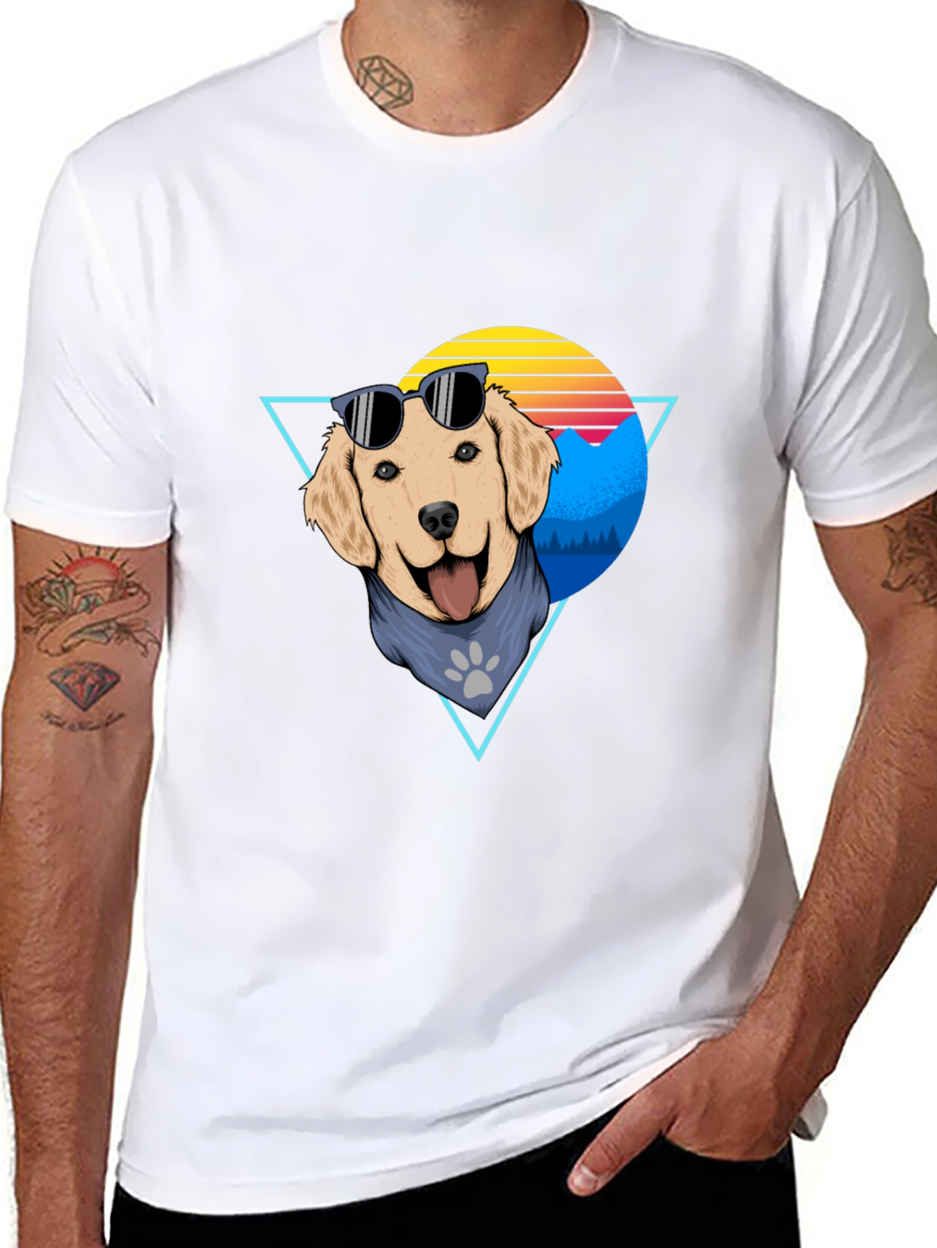 Cool Dog Graphic Tee - Retro Style