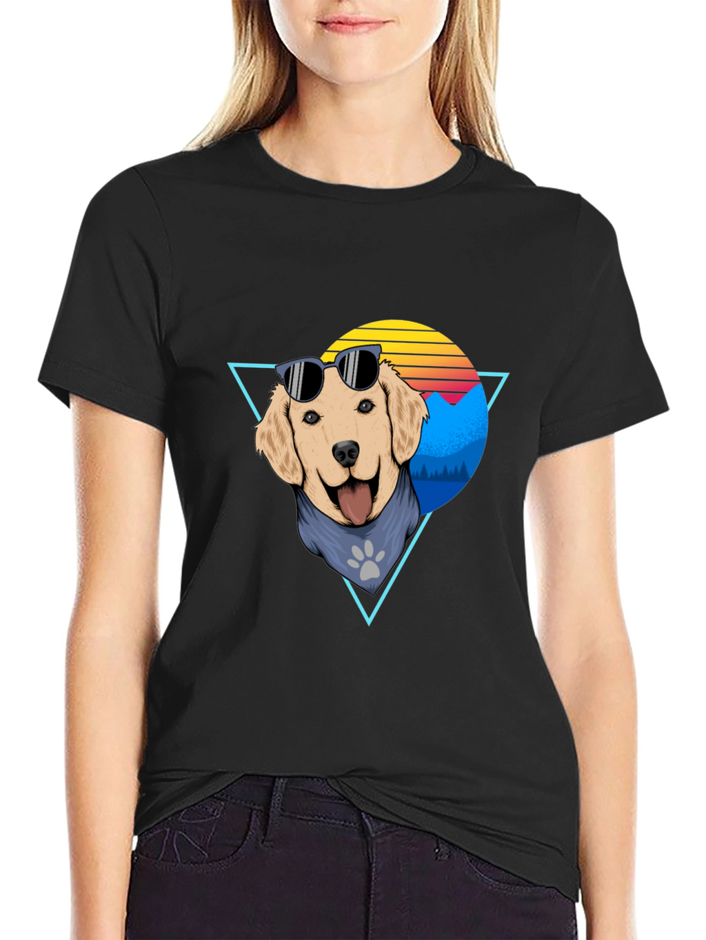 Cool Dog Graphic Tee - Retro Style