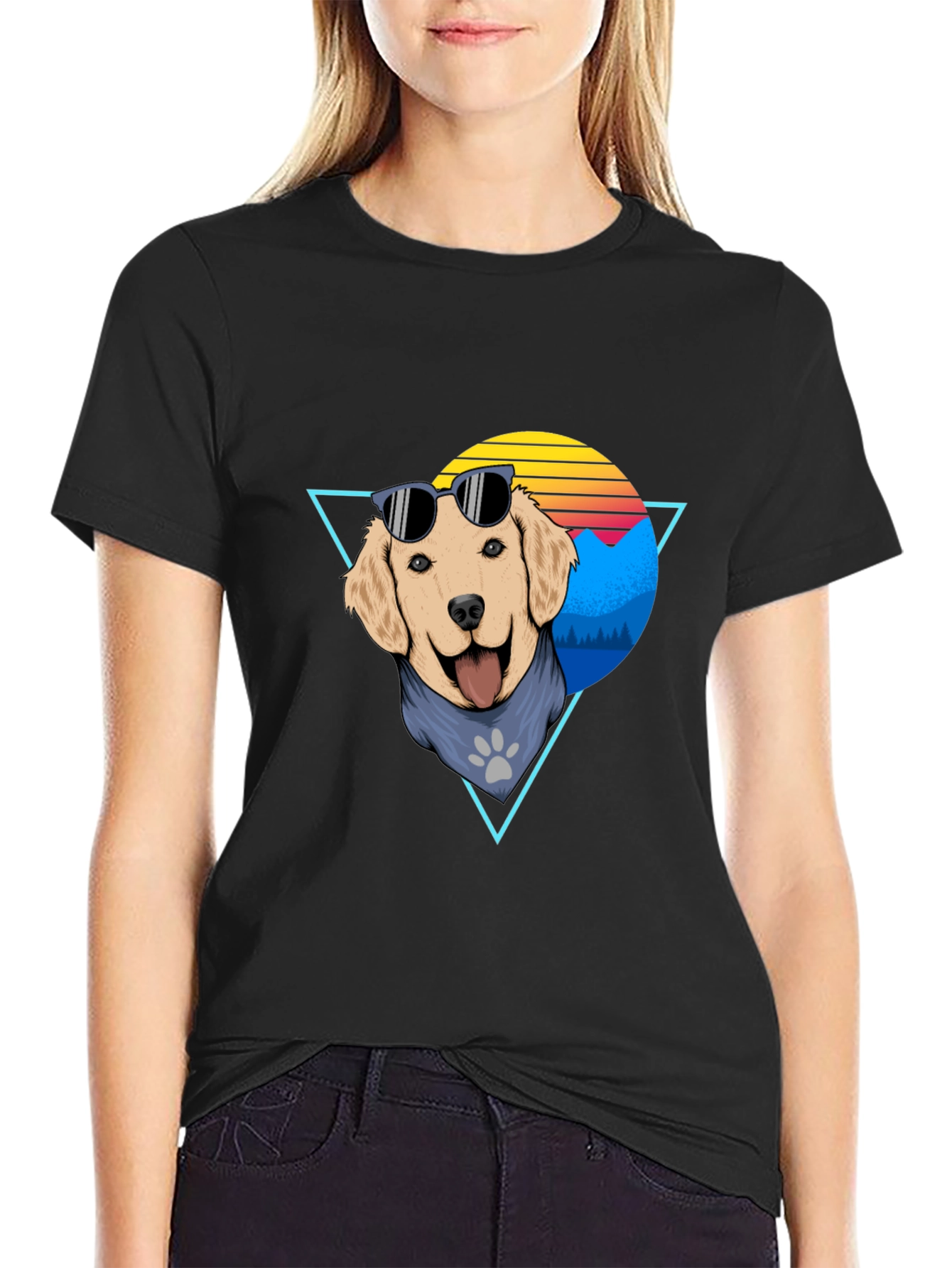 Cool Dog Graphic Tee - Retro Style