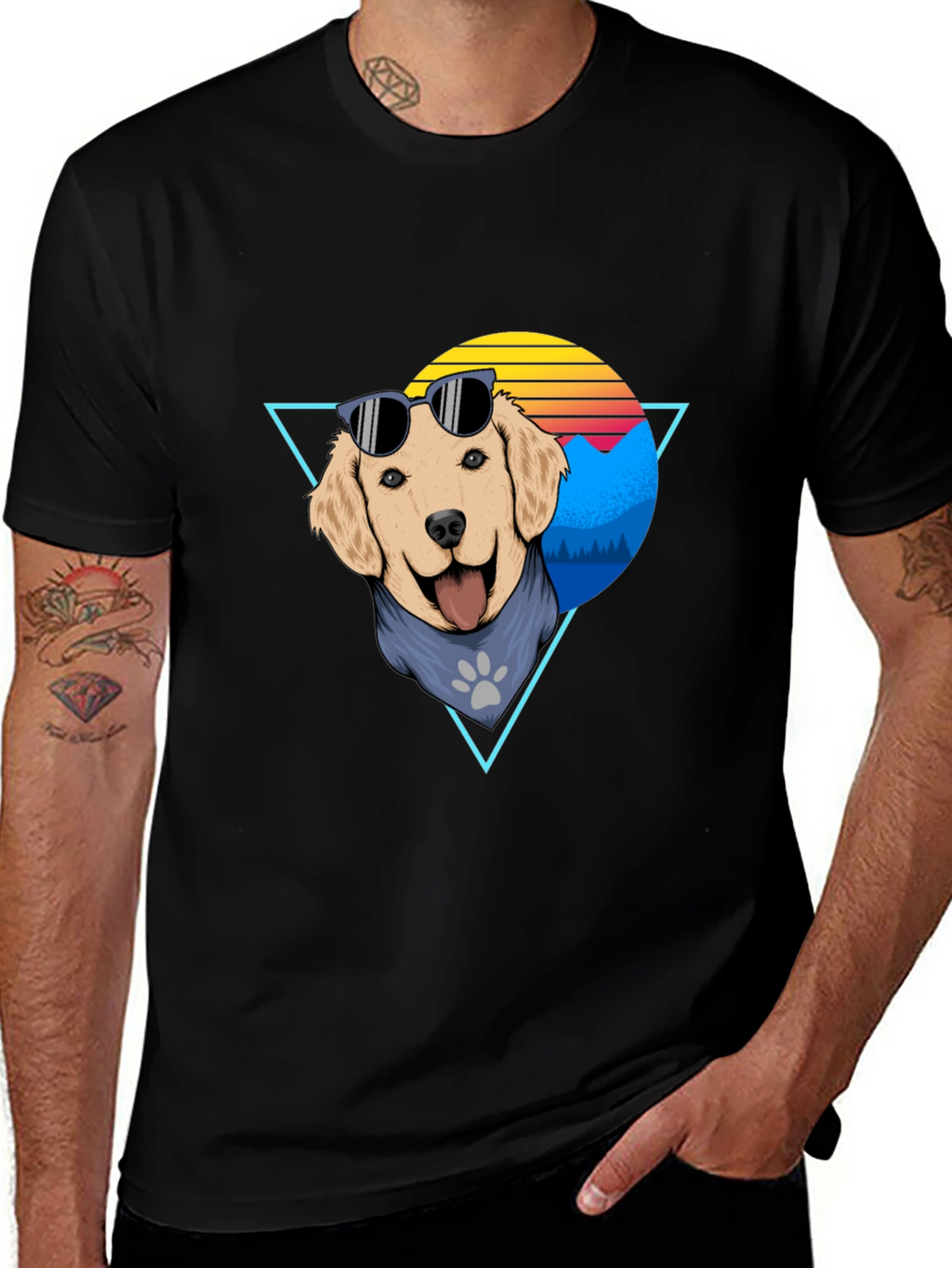 Cool Dog Graphic Tee - Retro Style