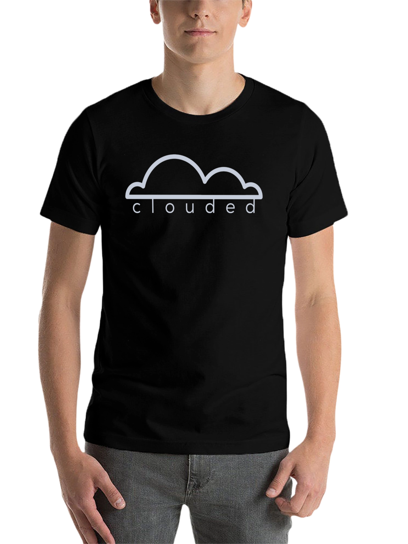 Clouded Graphic Tee - Modern Black T-Shirt
